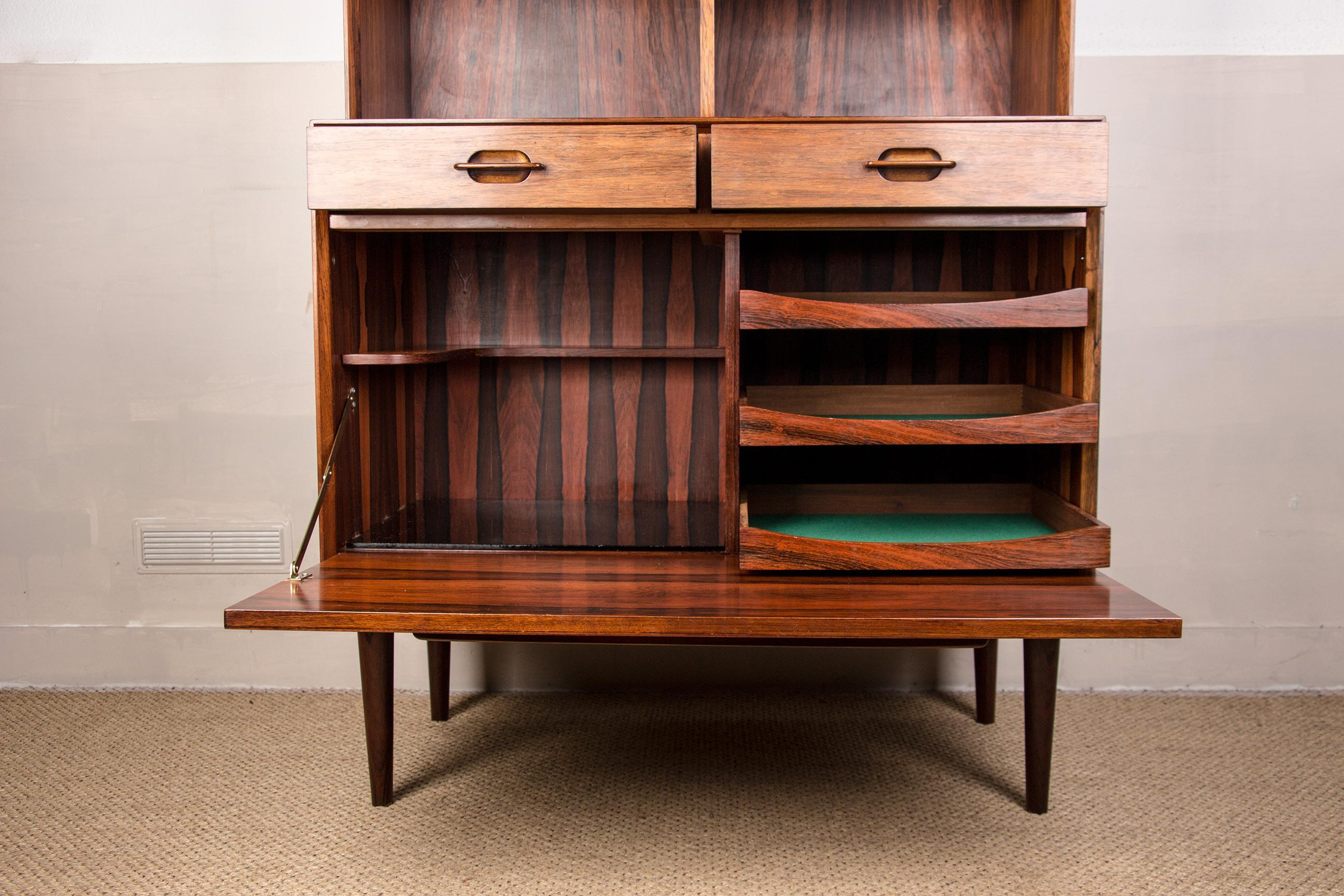Danish Rosewood Buffet and Bar Cabinet by Ejvind A Johansson for Ivan Gern, 1960 1