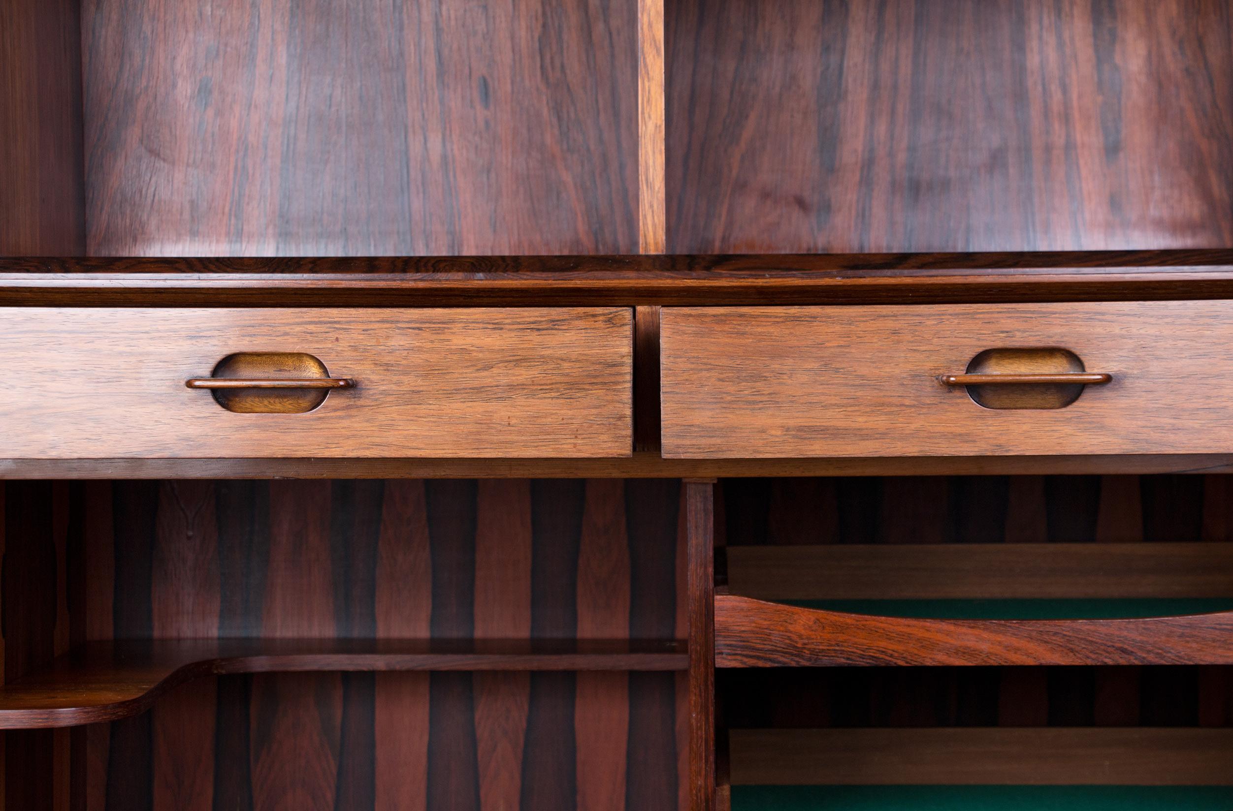 Danish Rosewood Buffet and Bar Cabinet by Ejvind A Johansson for Ivan Gern, 1960 2