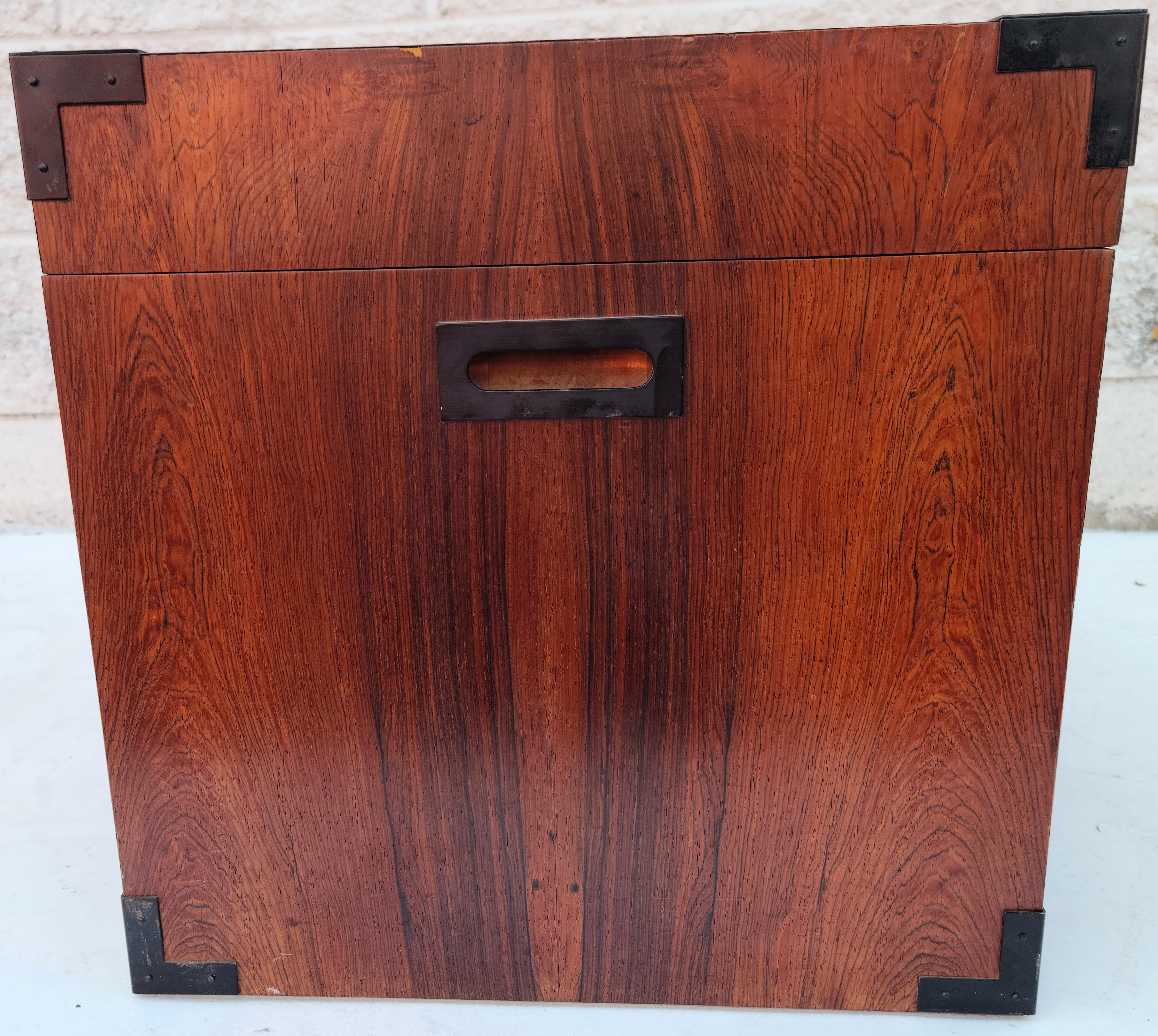 Danish Rosewood Campaign Treasure Chest Catch-All For Sale 5