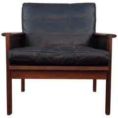 Danish Rosewood Capella Lounge Chair by Illum Wikkelsø for Niels Eilersen, 1960s