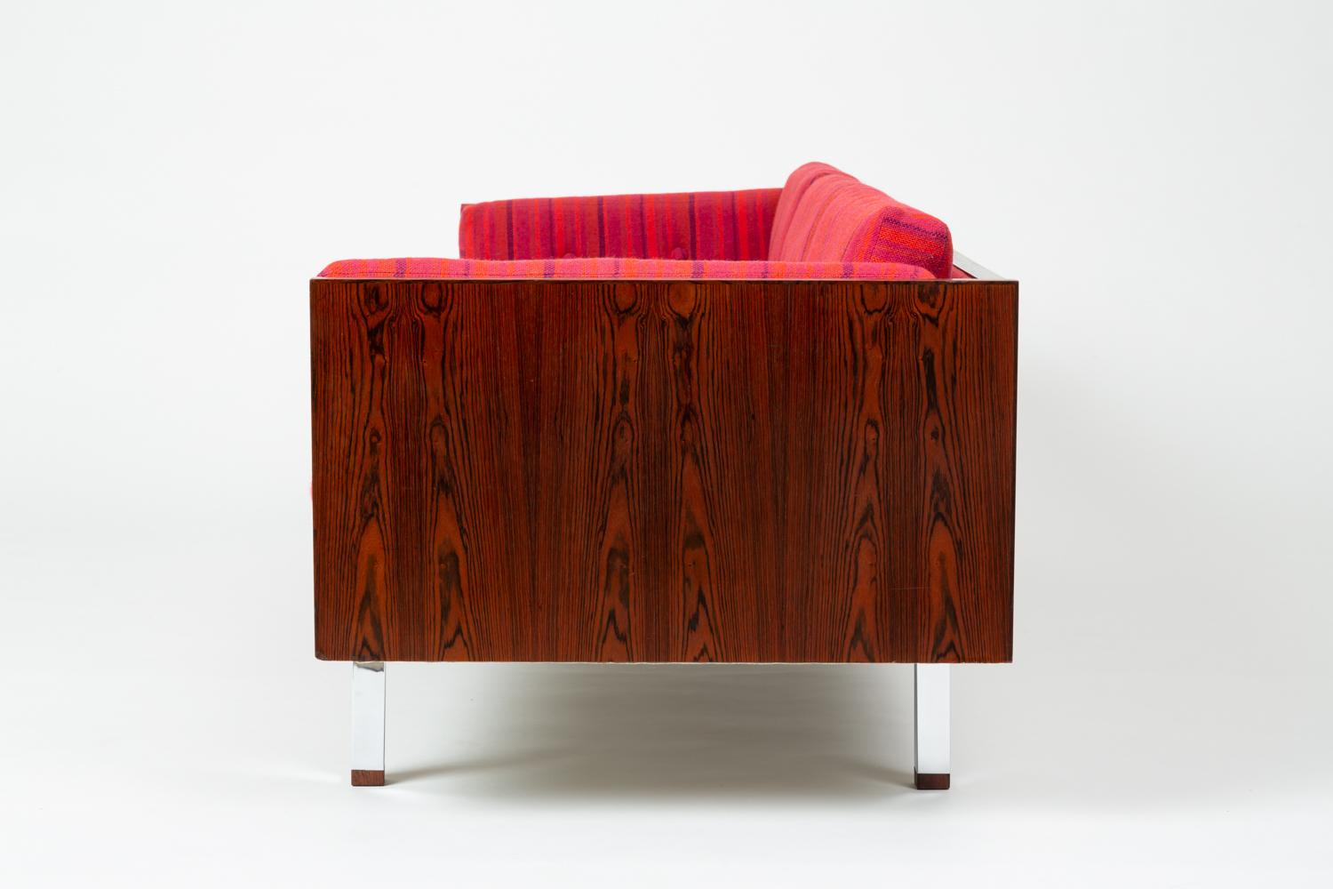 Upholstery Danish Rosewood Case Sofa by Jydsk Mobelvaerk