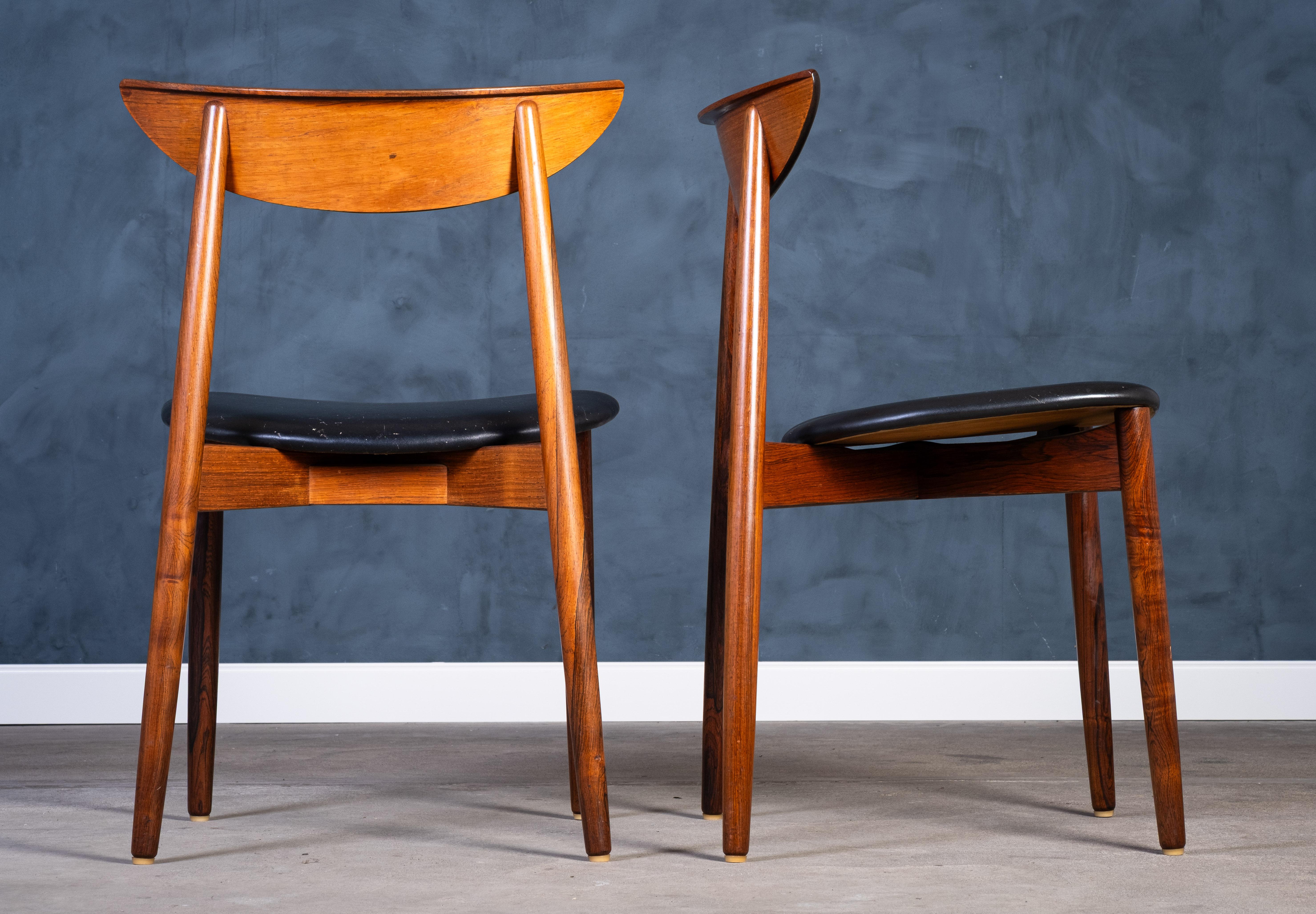 Danish Rosewood Chairs by Kurt Østervig for K.P. Furniture, 1960s, Set of 6 Bon état - En vente à Nørre Aaby, DK