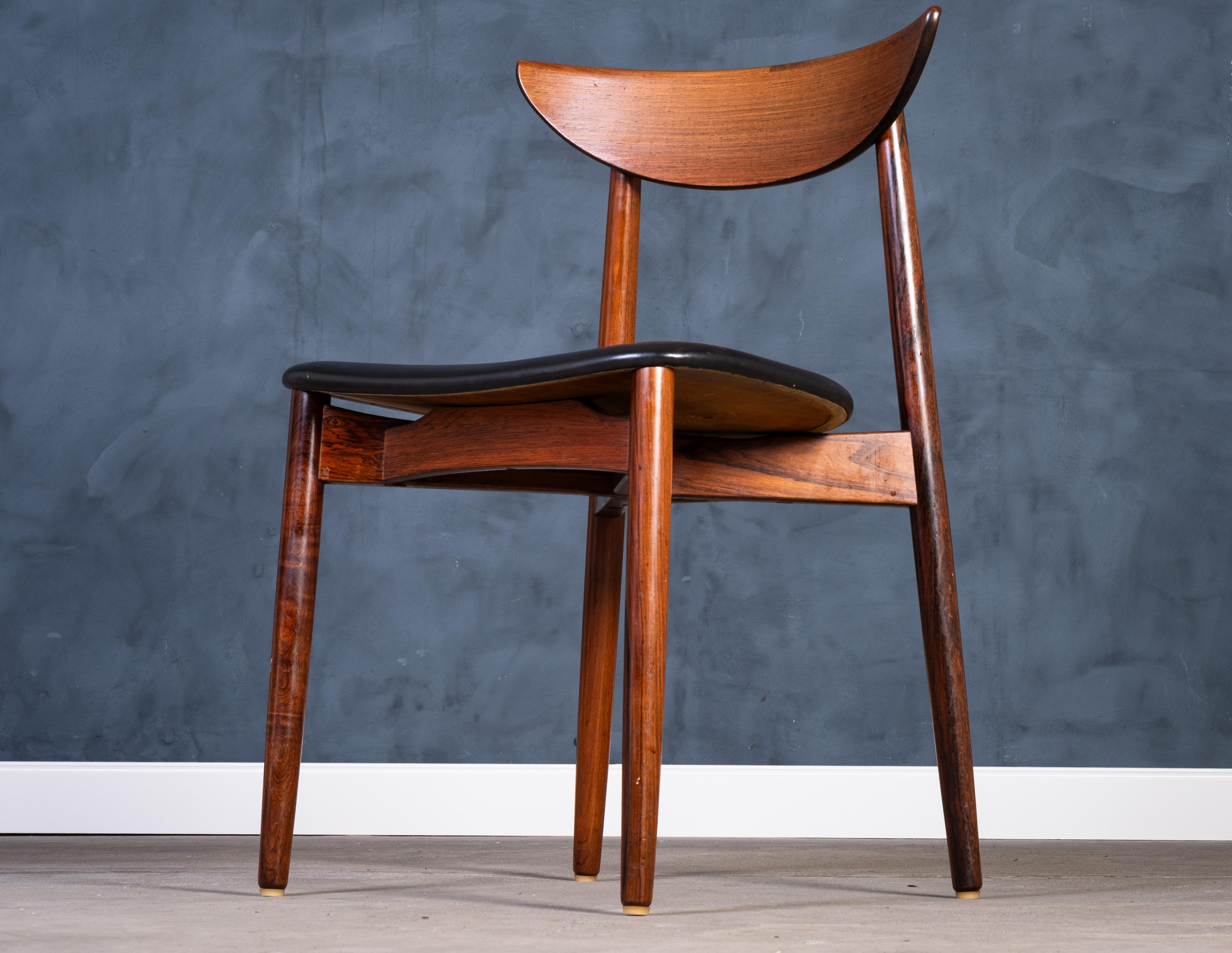 Milieu du XXe siècle Danish Rosewood Chairs by Kurt Østervig for K.P. Furniture, 1960s, Set of 6 en vente