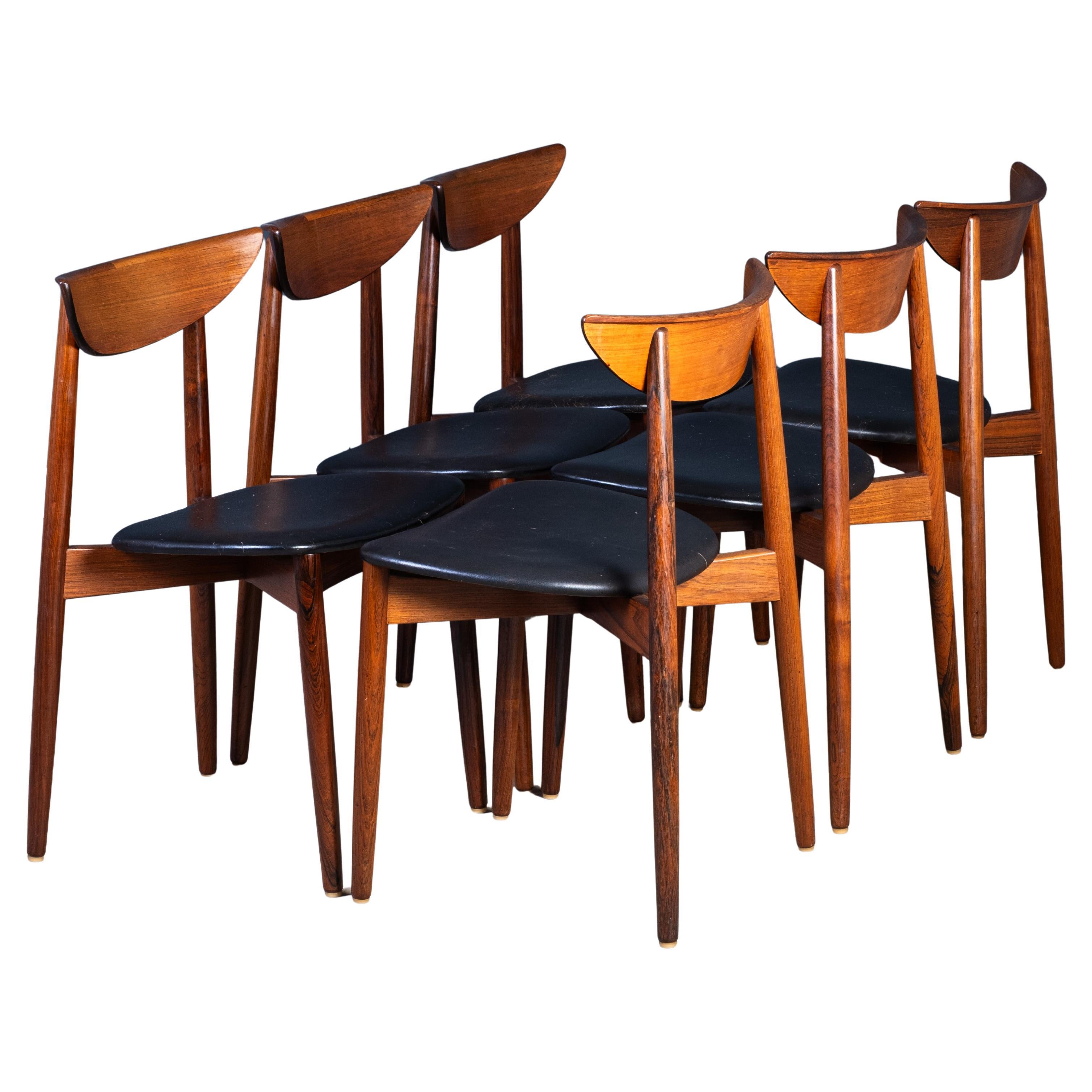 Danish Rosewood Chairs by Kurt Østervig for K.P. Furniture, 1960s, Set of 6 en vente