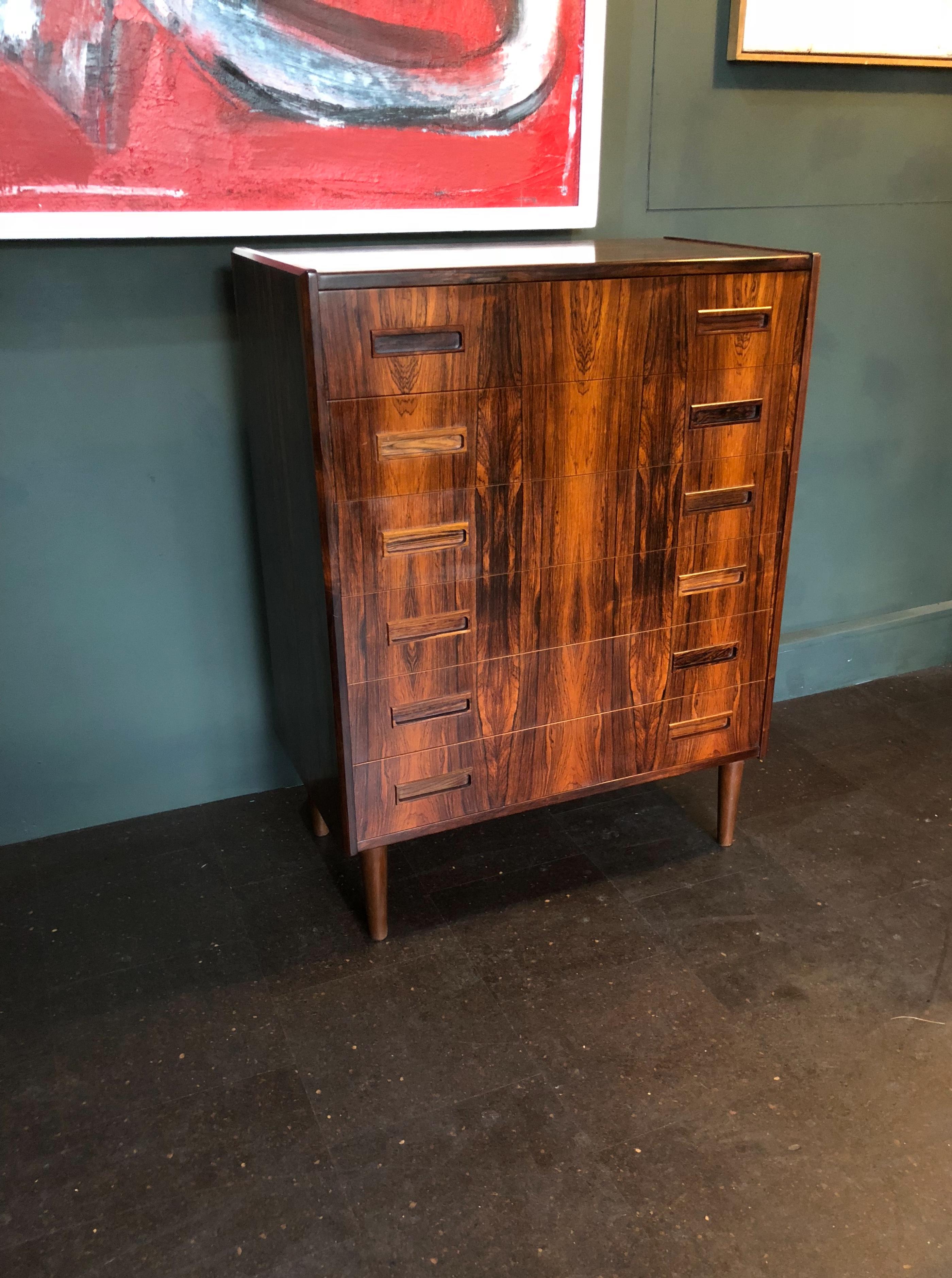 Mid-Century Modern Danish Rosewood Chest of Drawers, by Westergaard