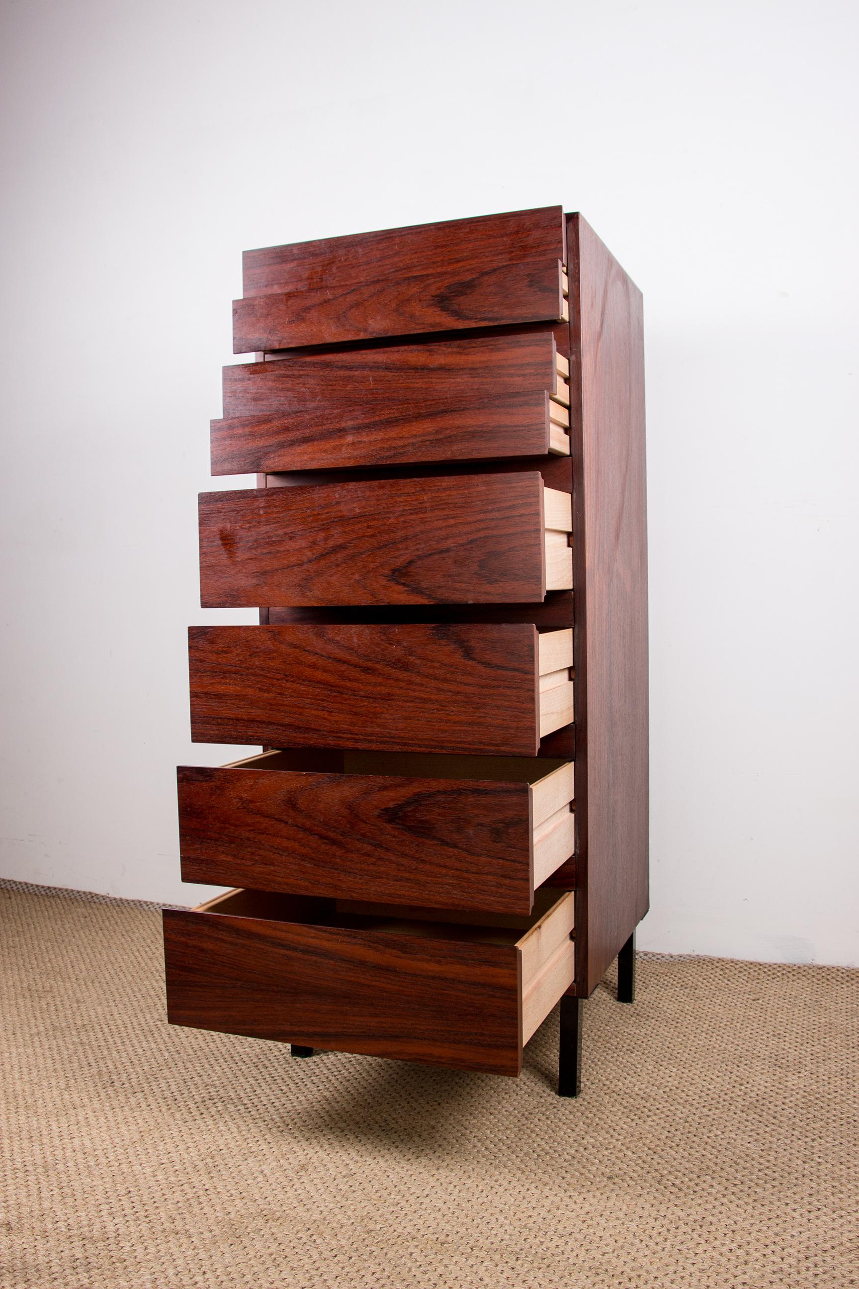 Mid-20th Century Danish Rosewood Chest of Drawers, Chiffonier Model 126 by Arne Wahl Iversen 1960