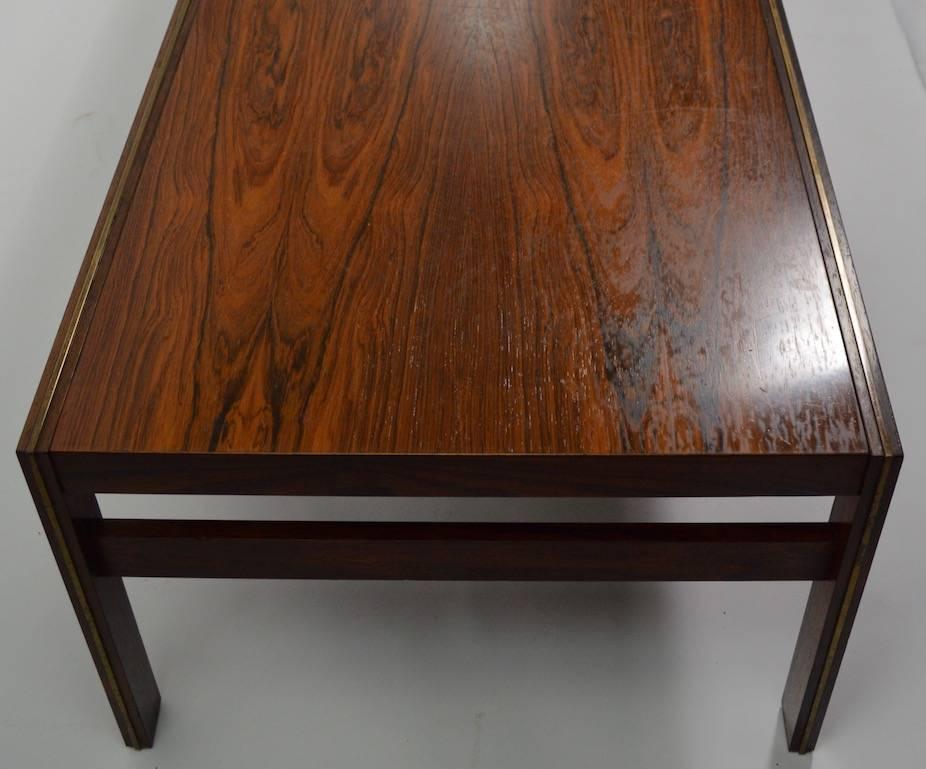 Danish Rosewood Coffee Table by CFC Silkeborg Attributed to Illum Wikkelsø For Sale 2