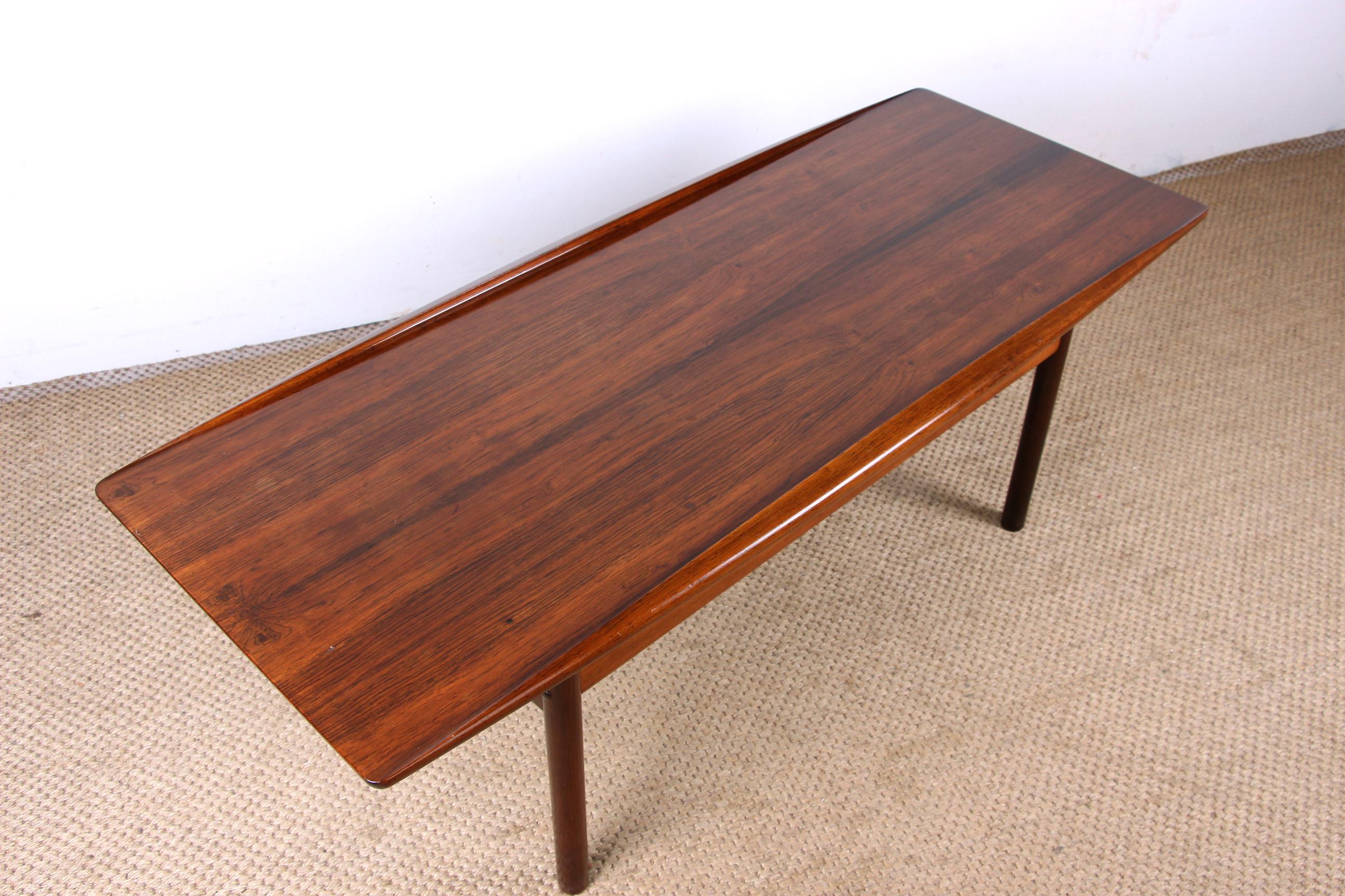 Danish Rosewood Coffee Table by Grete Jalk for Poul Jeppessen 5