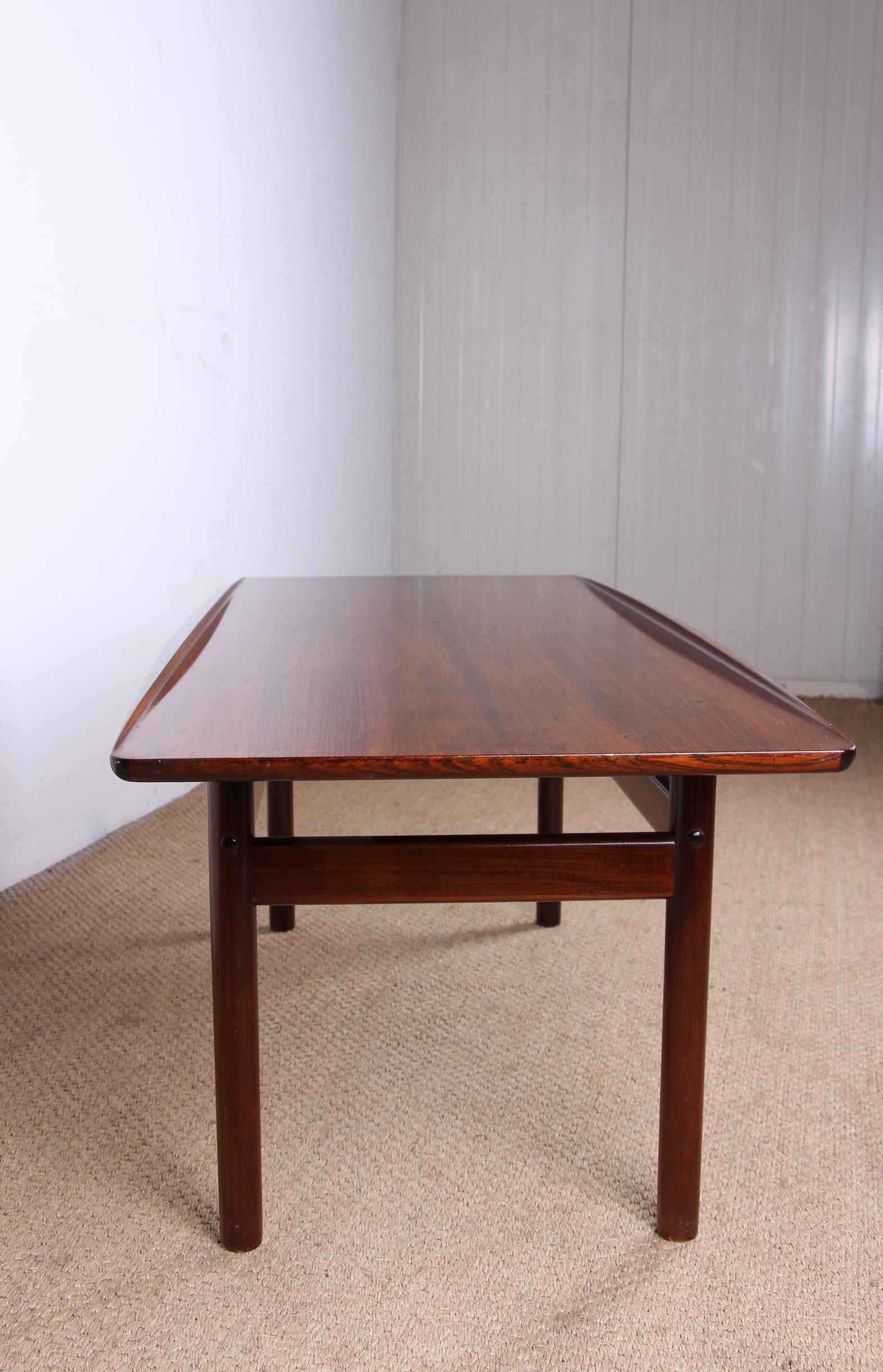 Danish Rosewood Coffee Table by Grete Jalk for Poul Jeppessen 6