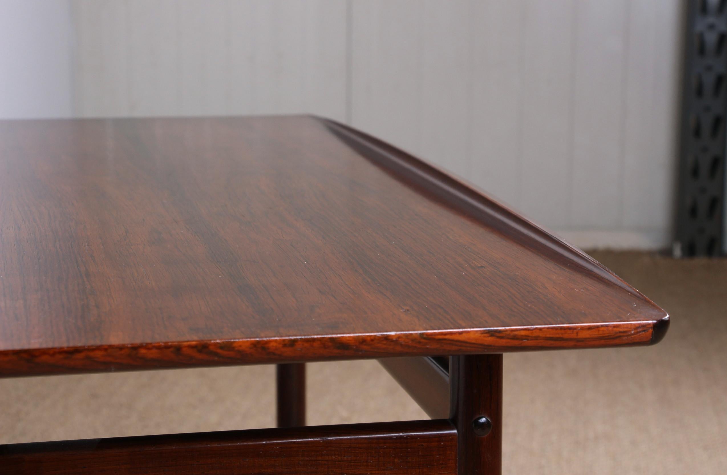Danish Rosewood Coffee Table by Grete Jalk for Poul Jeppessen 7