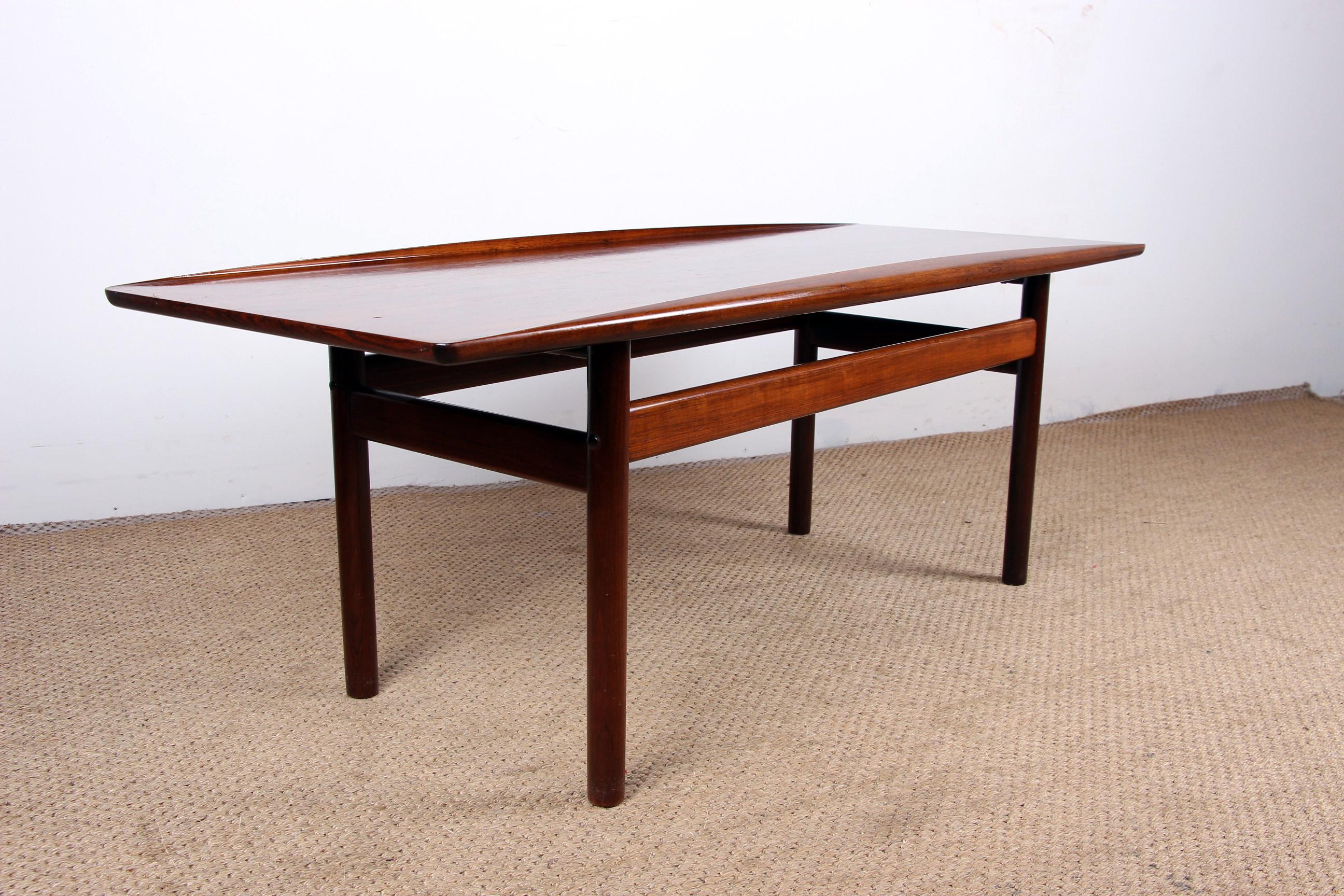 Danish Rosewood Coffee Table by Grete Jalk for Poul Jeppessen 1