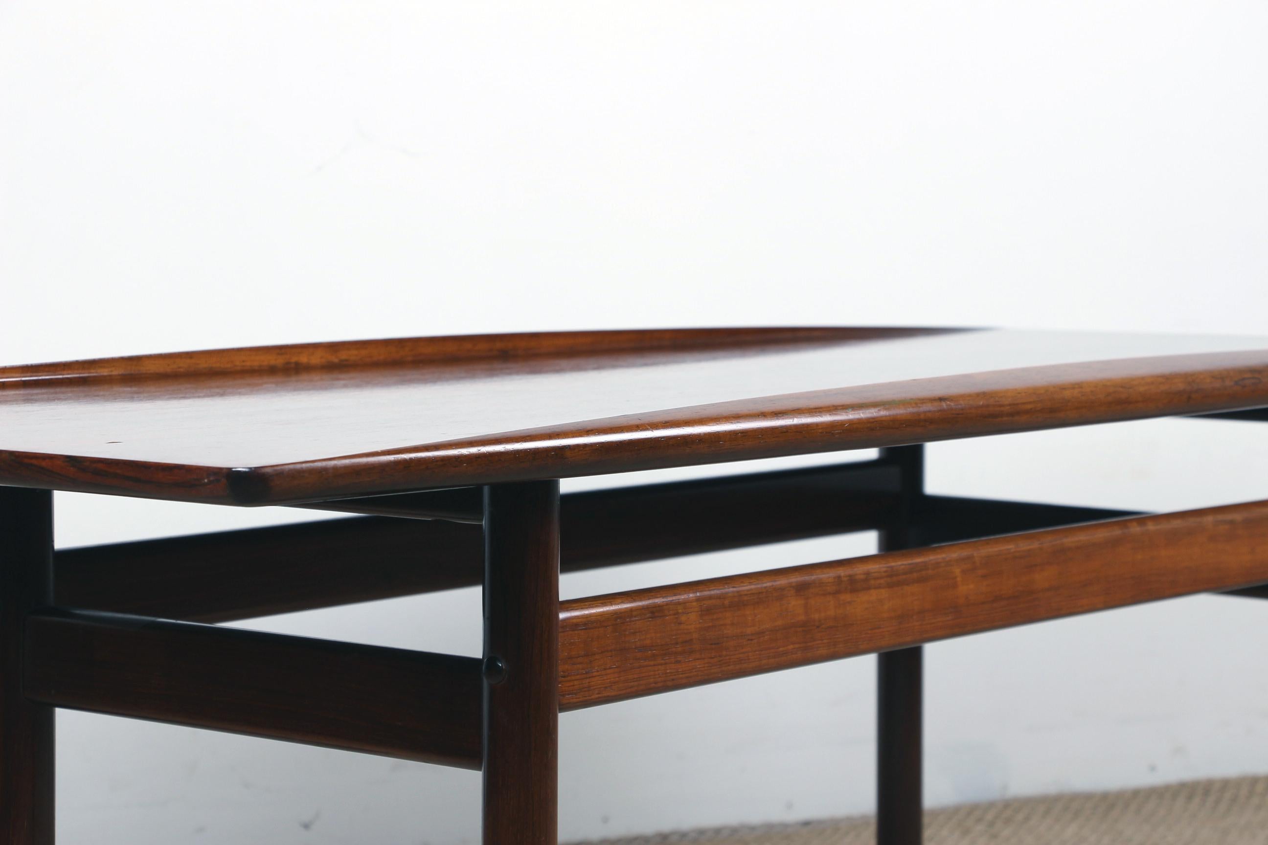Danish Rosewood Coffee Table by Grete Jalk for Poul Jeppessen 2