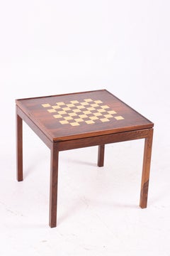 Dänischer Couchtisch aus Palisanderholz mit abnehmbarem Schachbrett, 1960er Jahre