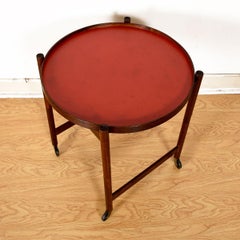 Danish Rosewood Collapsable Frame Fliptop Accent Table
