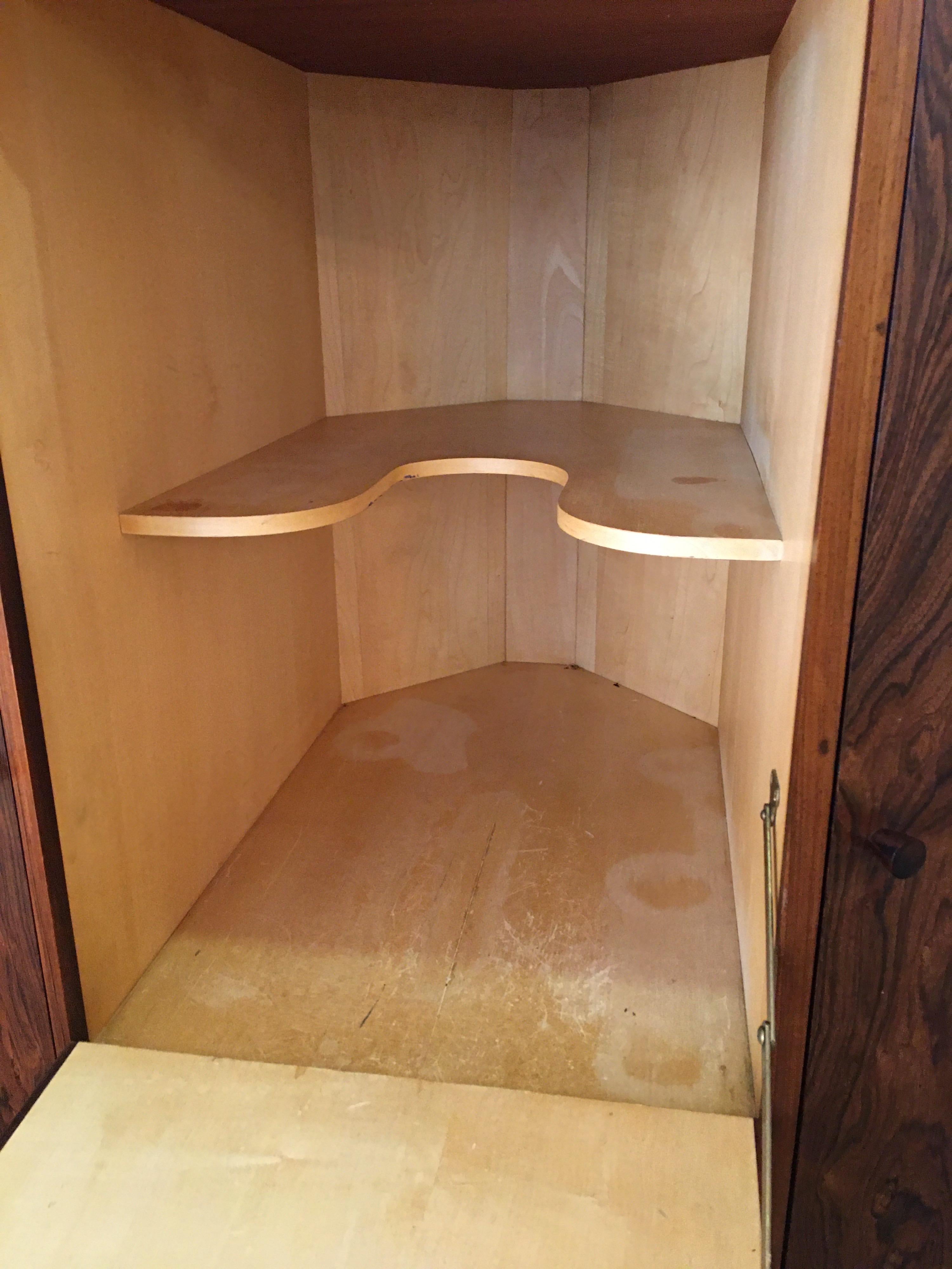 corner dry bar cabinet