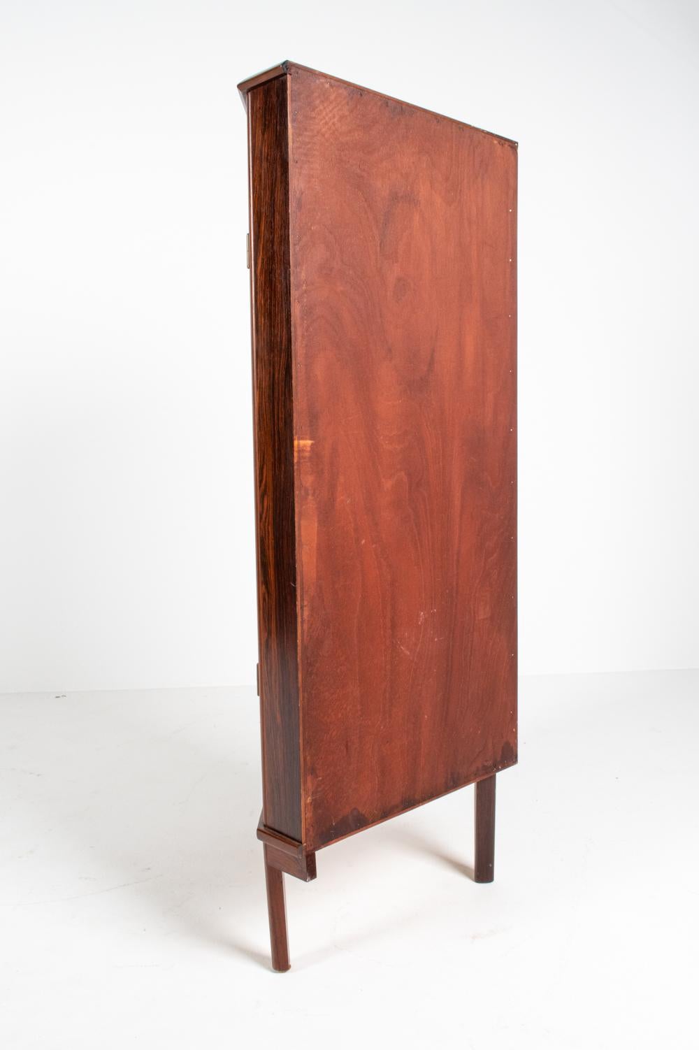 Danish Rosewood Corner Cabinet, c. 1980's For Sale 3