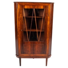 Vintage Danish Rosewood Corner Cabinet, c. 1980's
