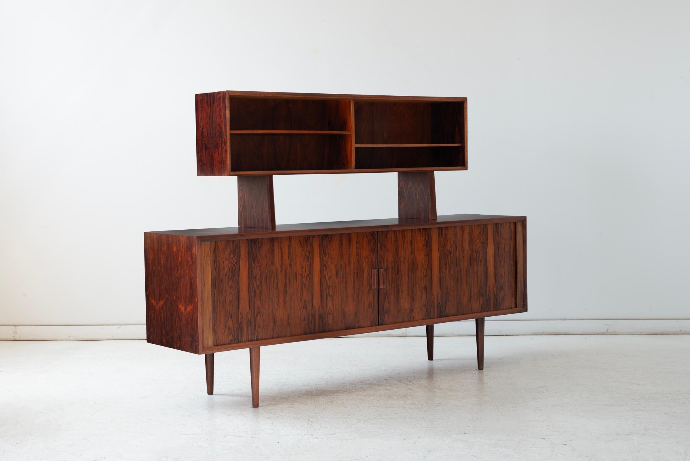Danish Rosewood Credenza by Svend Aage Larsen for Faarup Mobelfabrik In Good Condition For Sale In Chicago, IL