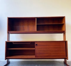 Danish Rosewood Credenza with Floating Hutch