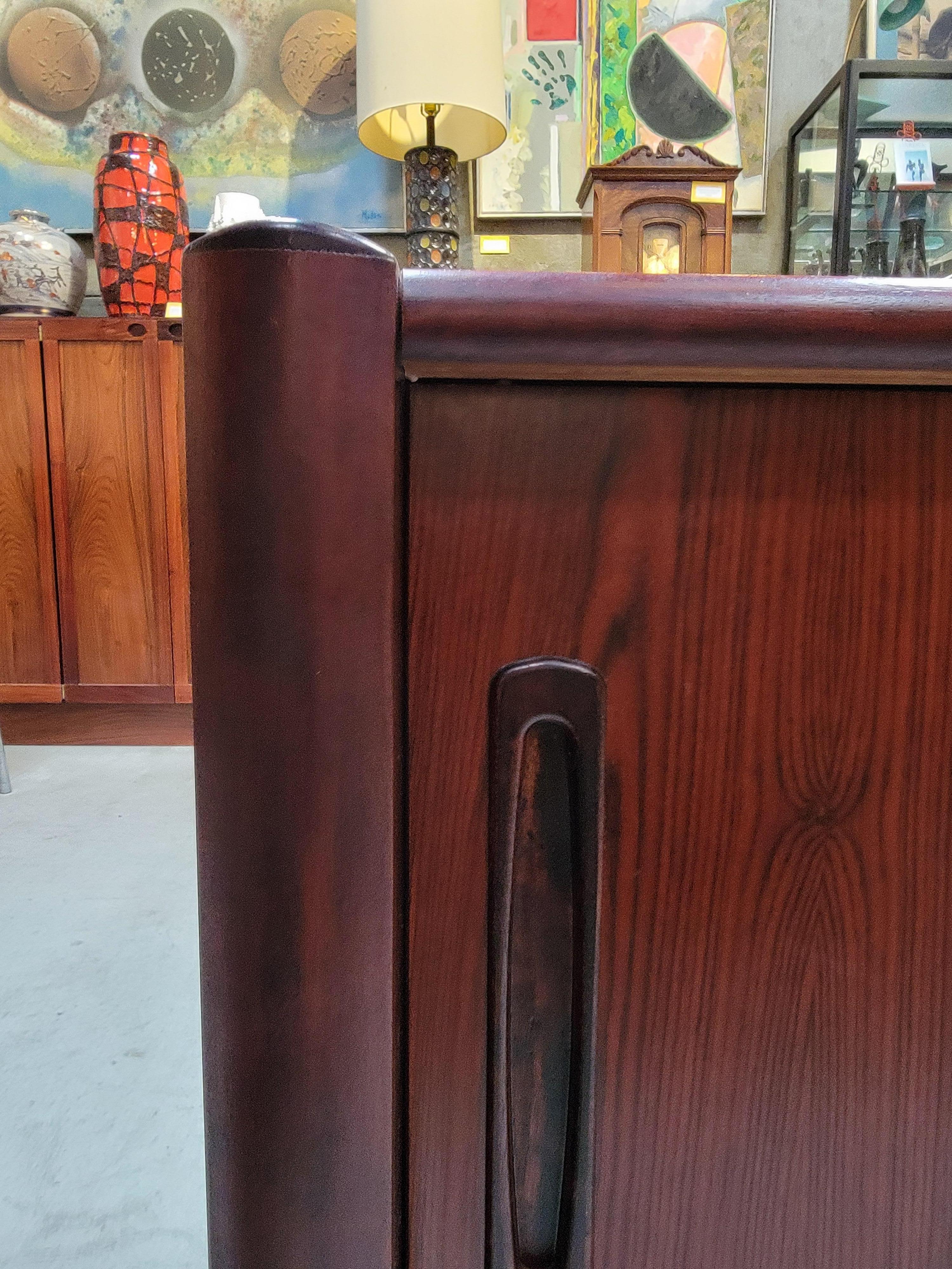 20th Century Danish Rosewood Credenza with Sliding Doors For Sale