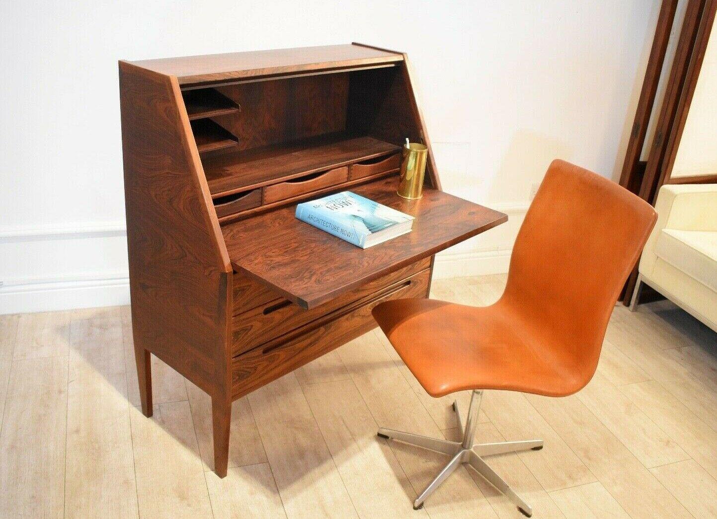 Danish Rosewood Desk/ Bureau/ Secretaire by Nils Jonsson for Møbelfabrik, 1960s 3