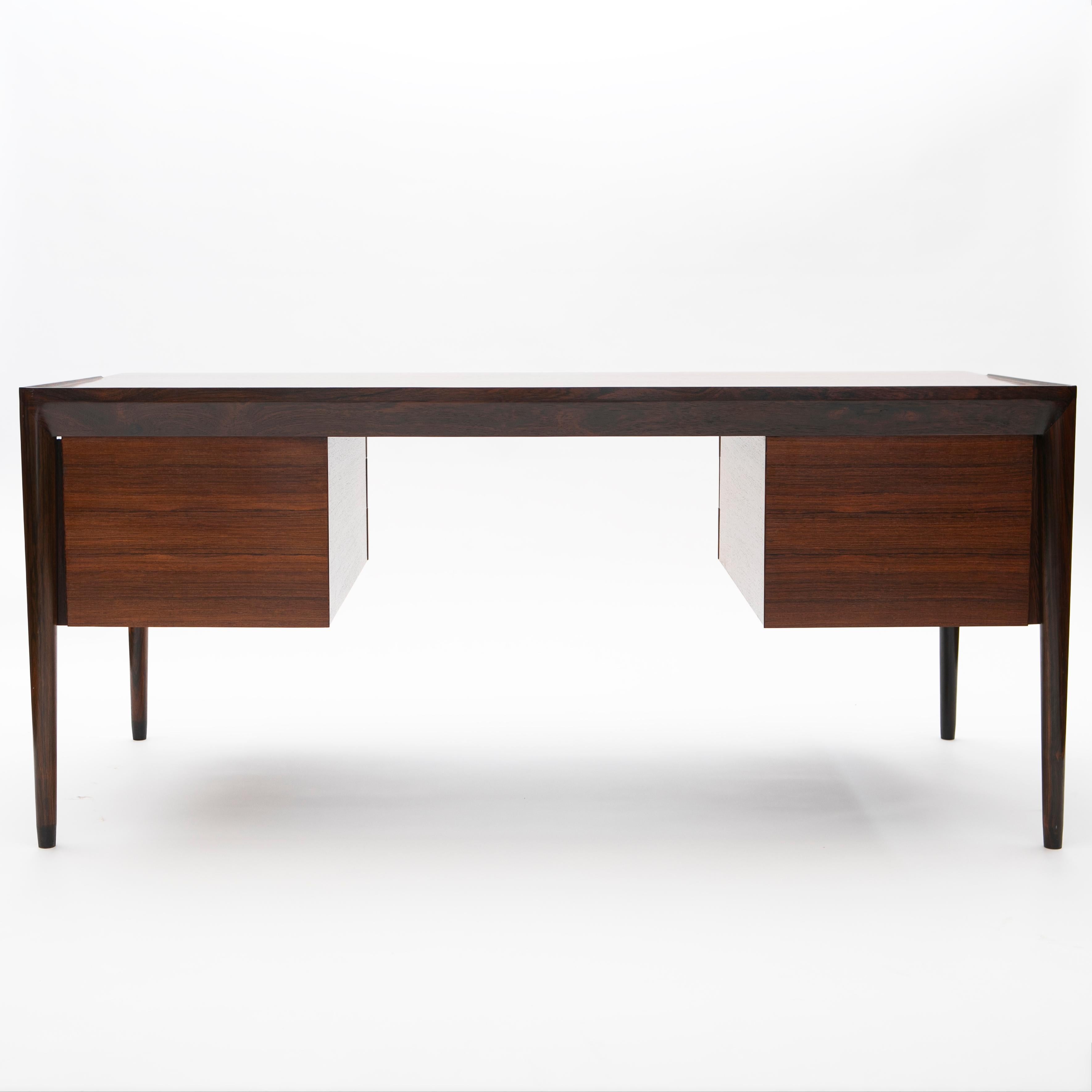 Scandinavian Modern Danish Rosewood Desk by Erik Riisager Hansen