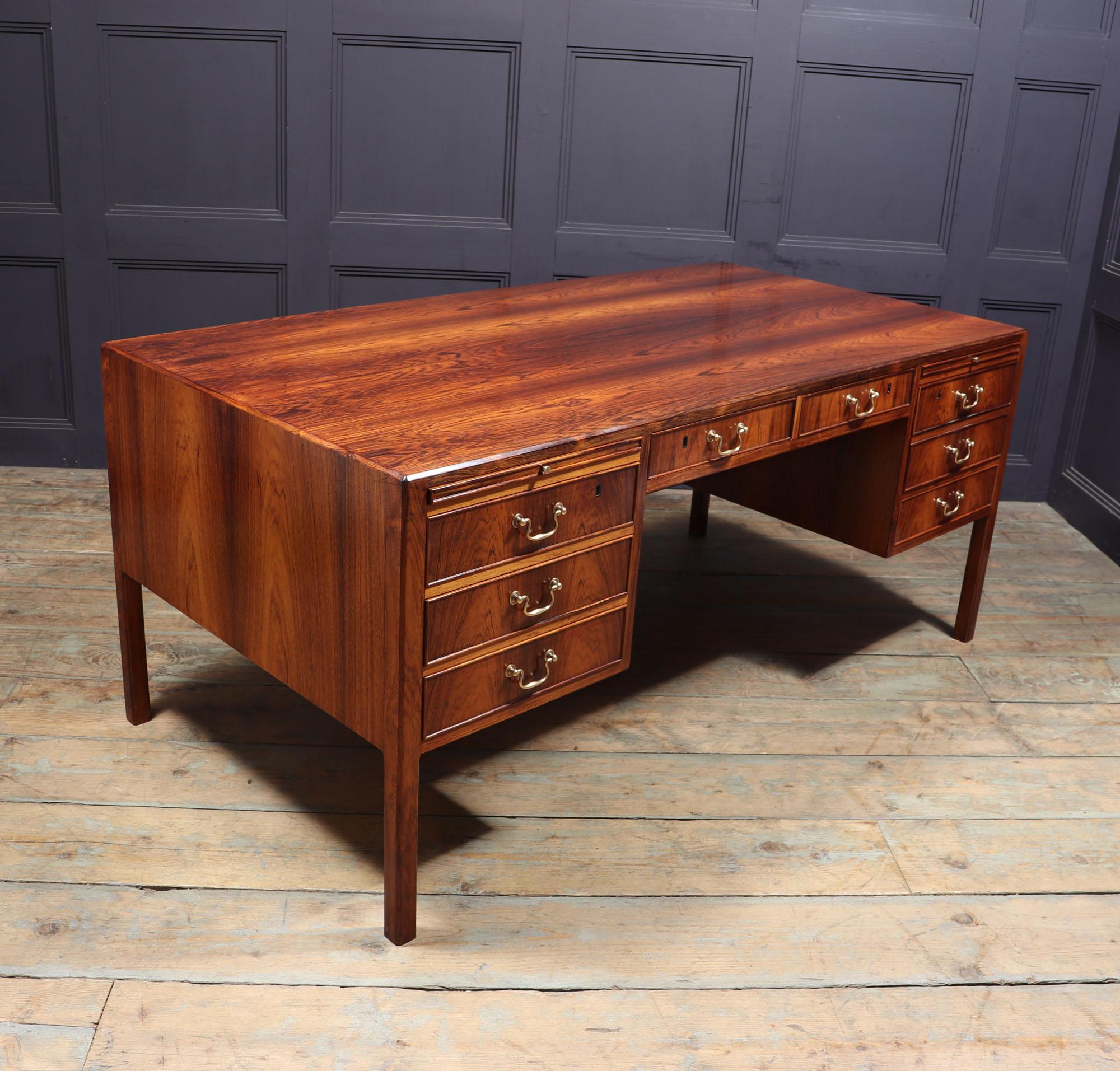 Danish Rosewood Desk by Ole Wanscher 5