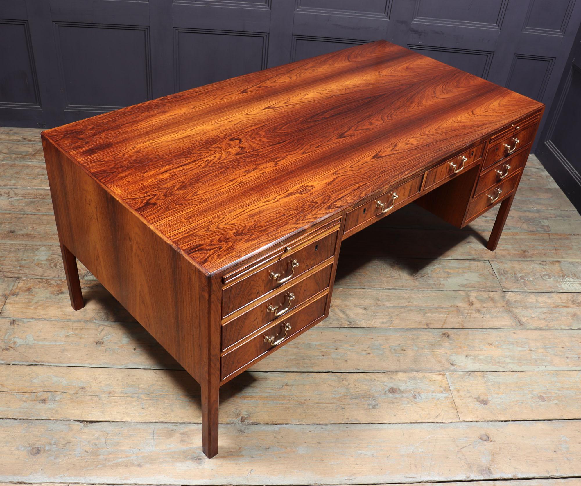 Danish Rosewood Desk by Ole Wanscher 6