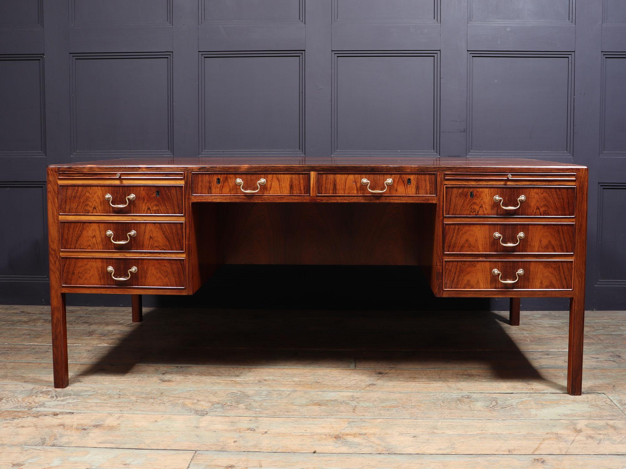 Danish Rosewood Desk by Ole Wanscher In Good Condition In Paddock Wood Tonbridge, GB