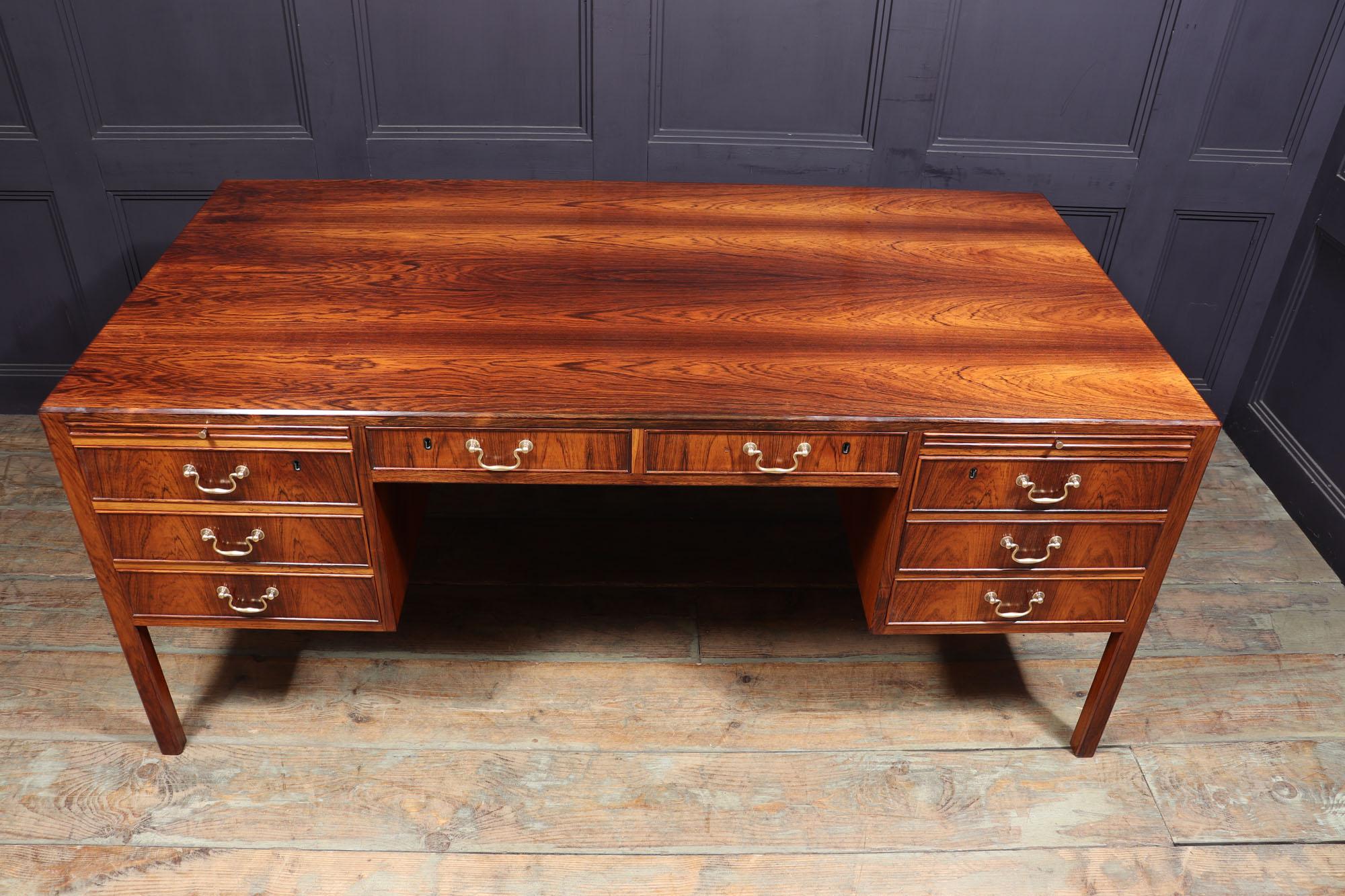 20th Century Danish Rosewood Desk by Ole Wanscher