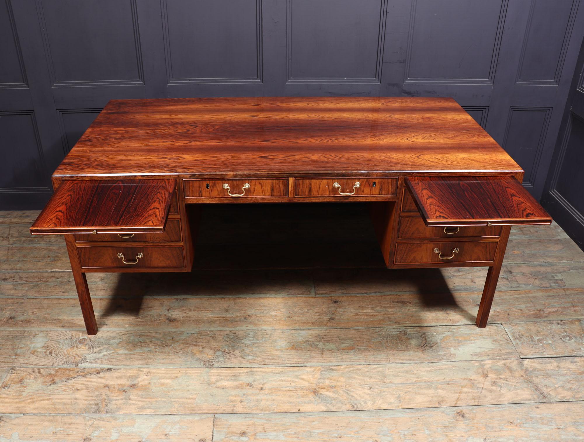 Danish Rosewood Desk by Ole Wanscher 1