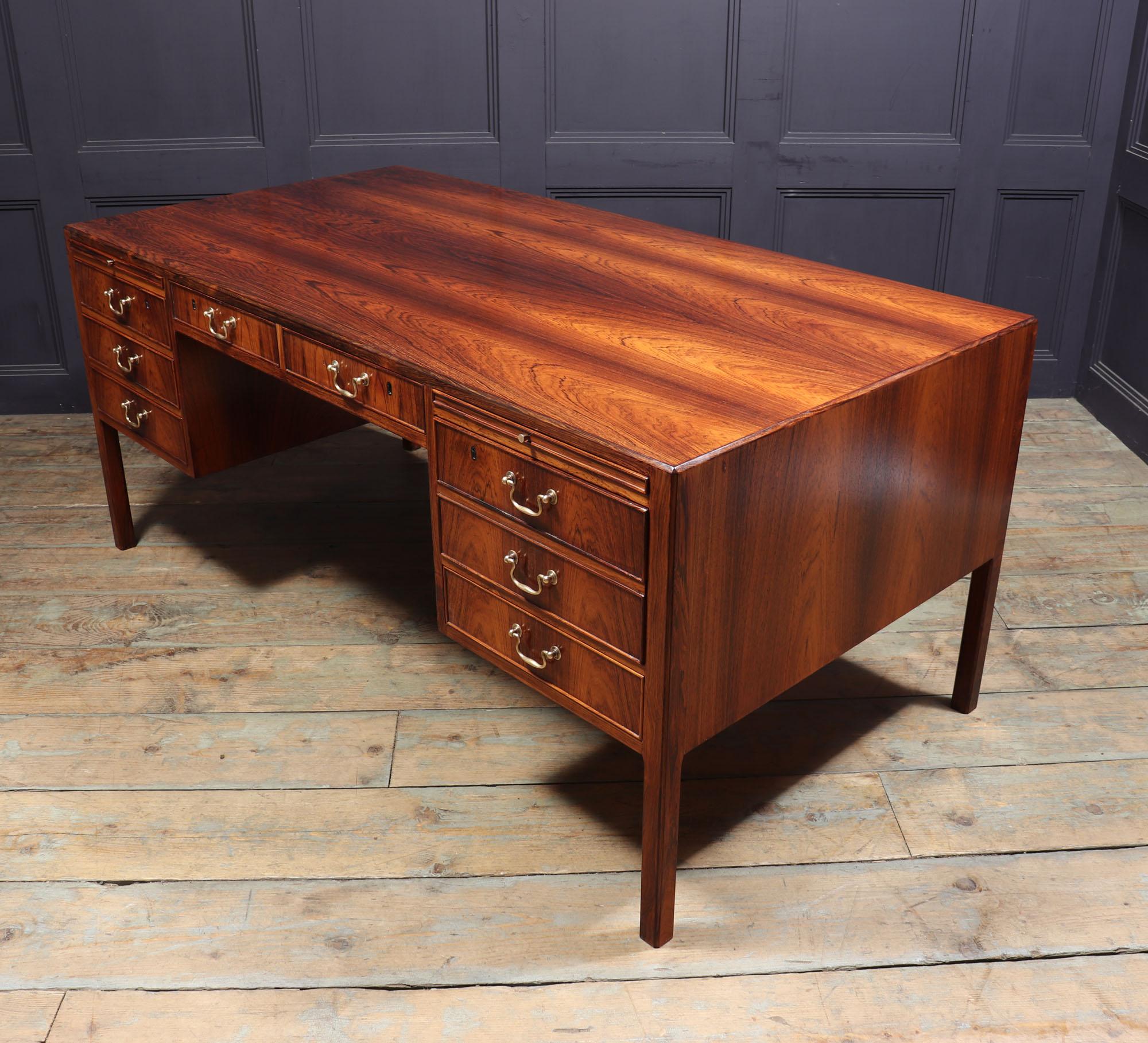 Danish Rosewood Desk by Ole Wanscher 4
