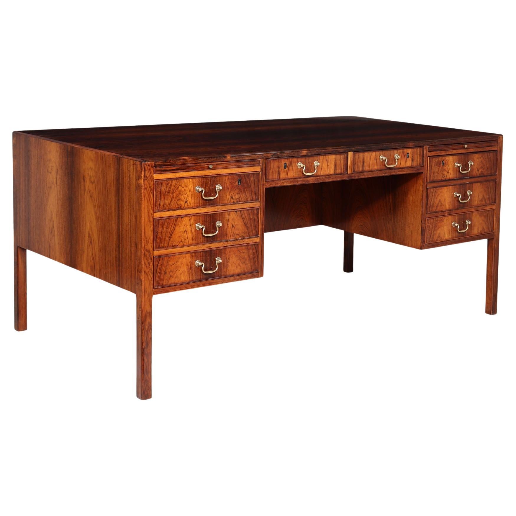 Danish Rosewood Desk by Ole Wanscher