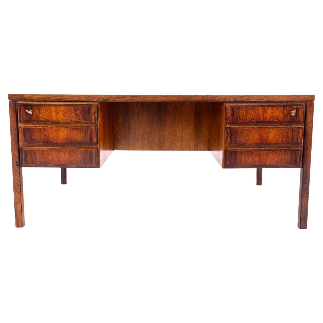Danish rosewood desk, designed by Omann Jun, model 77.