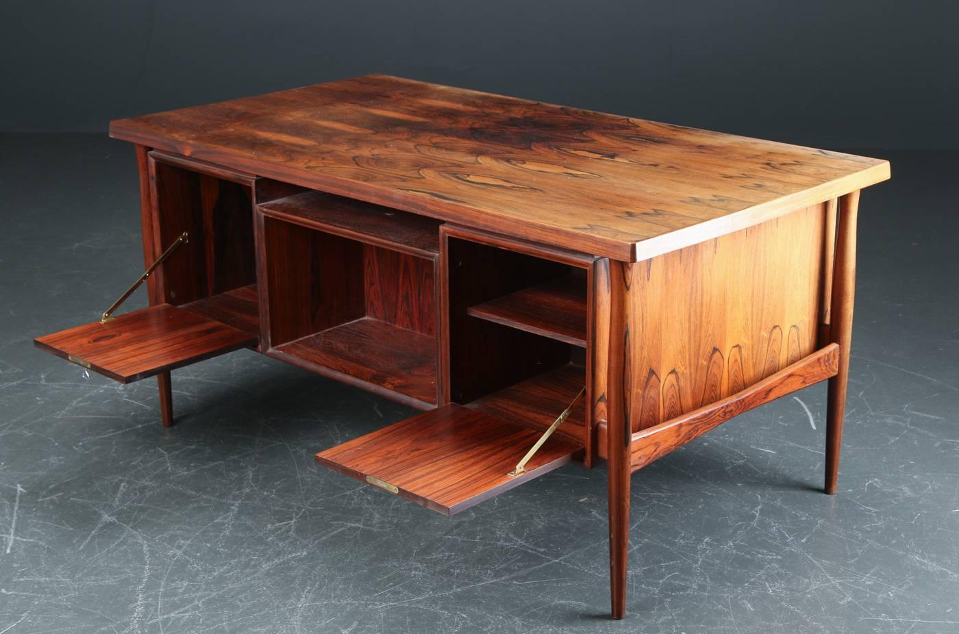 Mid-20th Century Danish Rosewood Desk Made 1960s For Sale