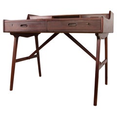 Danish rosewood desk, model 56 by Arne Wahl Iversen for Vinde Mobelfabrik 1960.