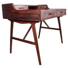 Danish rosewood desk, model 56 by Arne Wahl Iversen for Vinde Mobelfabrik 1960.