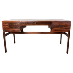 Danish Rosewood Desk, model 80 by Arne Wahl Iversen for Vinde Mobelfabrik 1960.