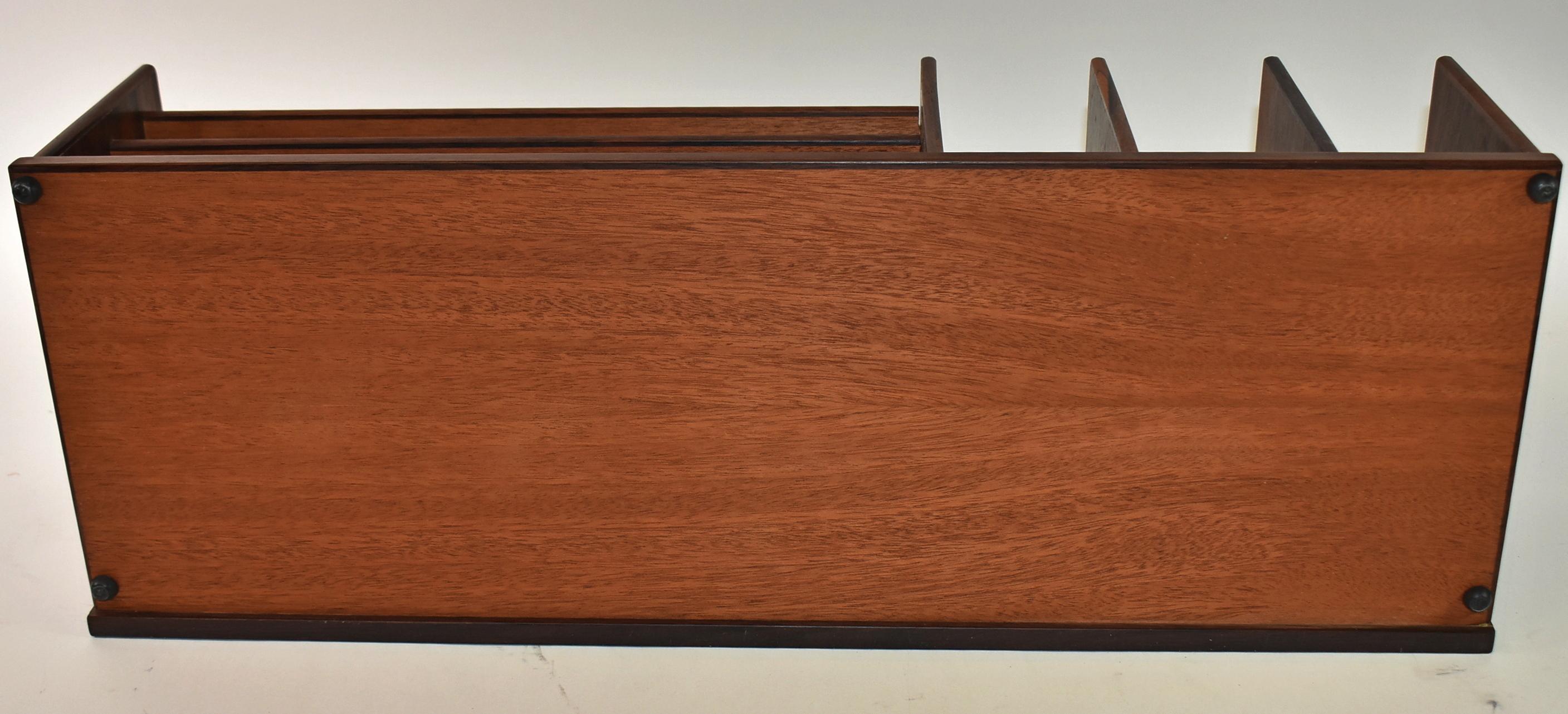 Danish Rosewood Desk Top Organizer by George Petersen In Good Condition For Sale In Toledo, OH