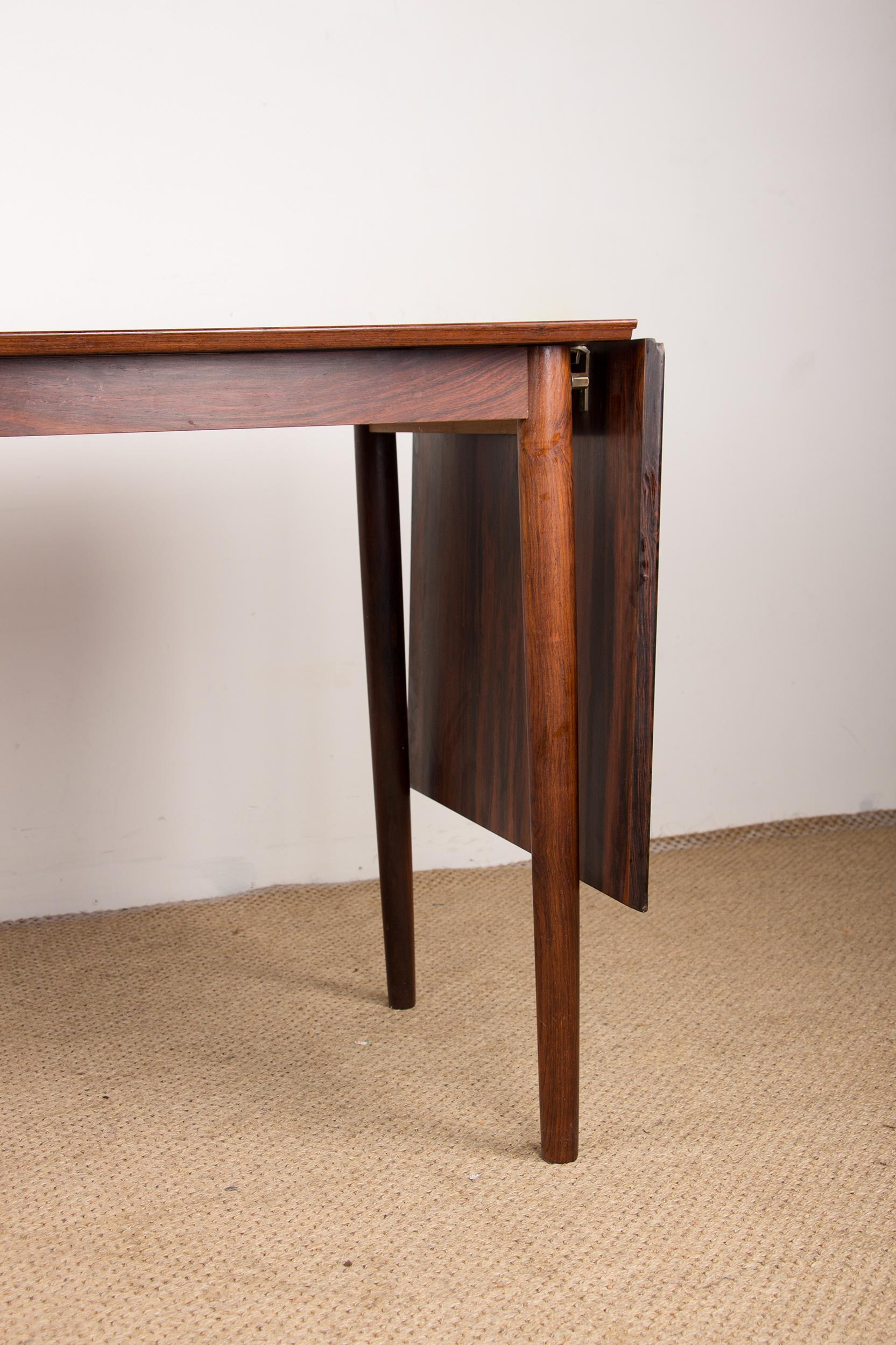 Danish rosewood desk with extension and floating box, model 0S 51 by Arne Vodder For Sale 14