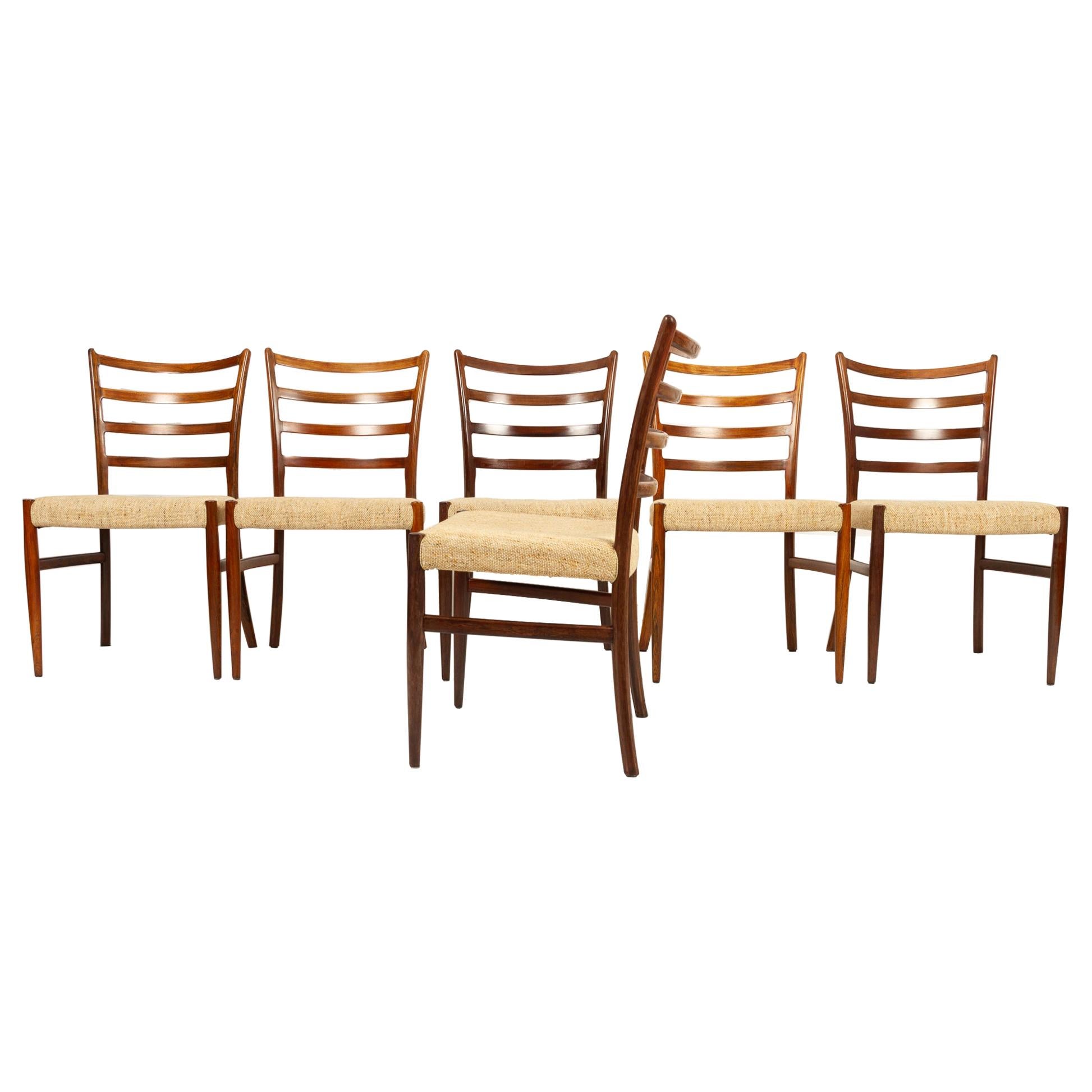 Danish Rosewood Dining Chairs by Schou Andersen 1960s Set of 6