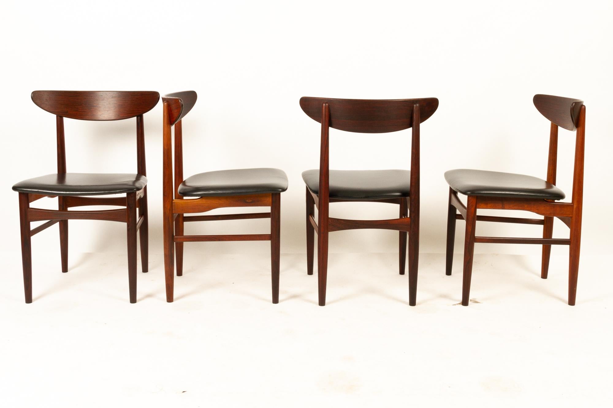 Set of Mid Century Modern Skovby Sculpted High-Back Danish Rosewood Dining  Chairs 6 Dining Room Furniture Home & Living