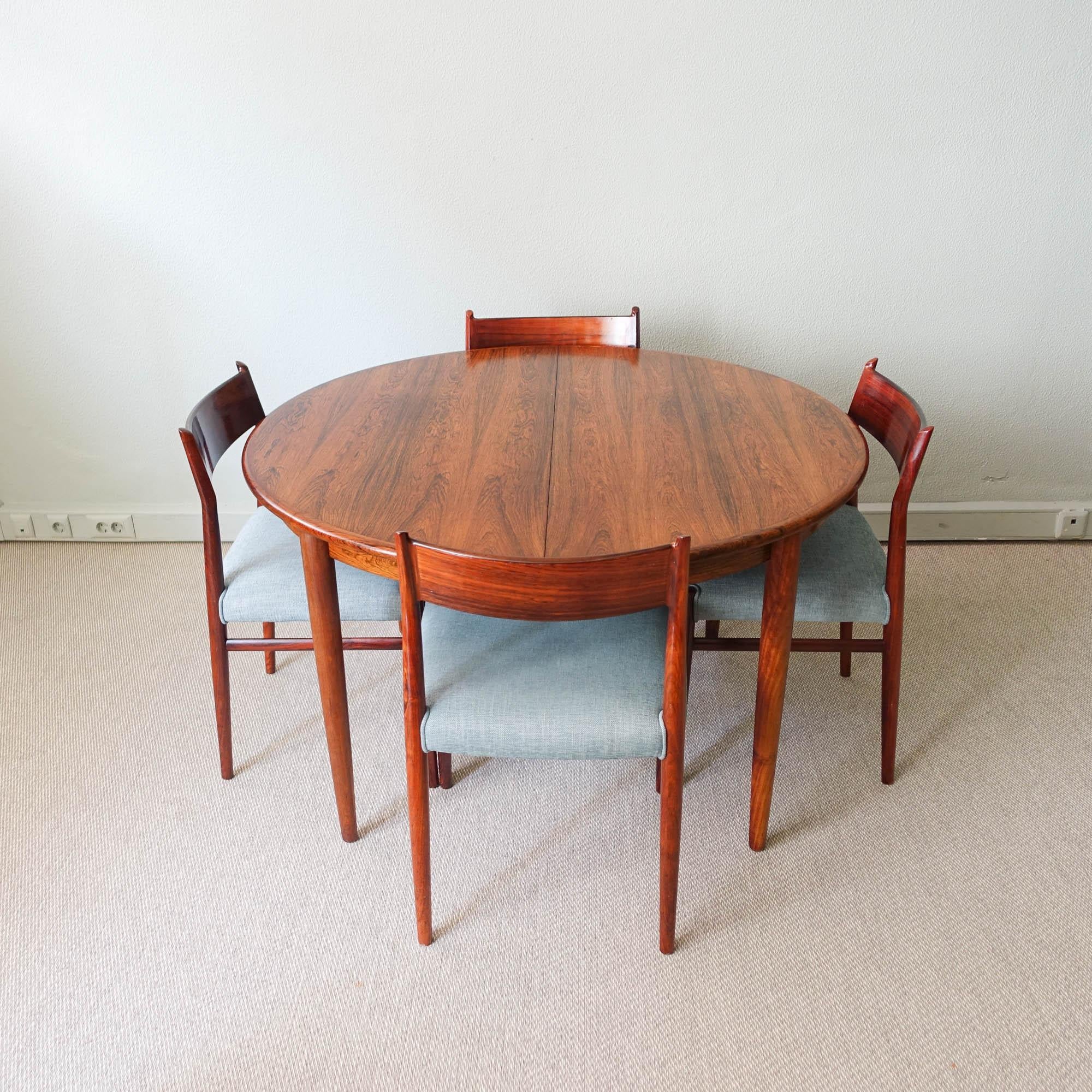 Danish Exotic Wood Dining Set by Arne Vodder for Sibast, 1960's For Sale 3