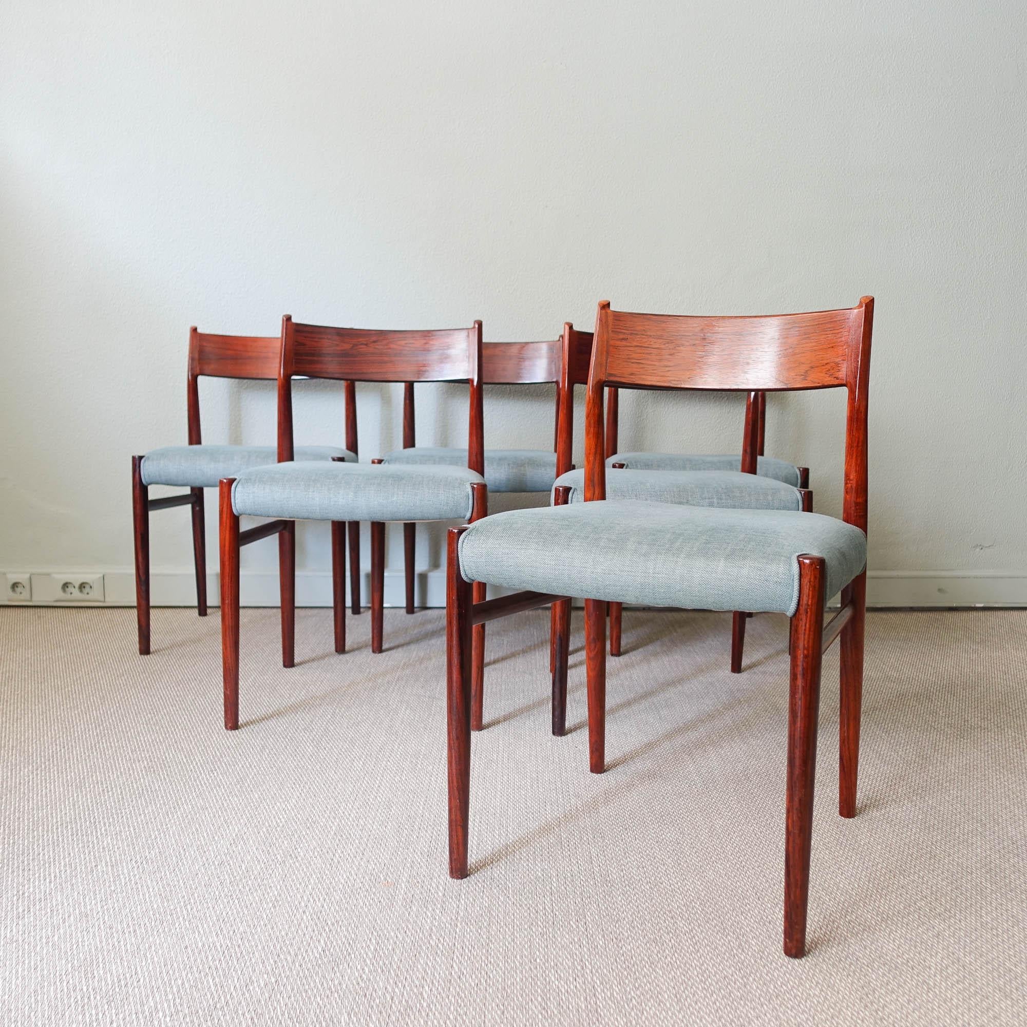 Danish Exotic Wood Dining Set by Arne Vodder for Sibast, 1960's For Sale 5