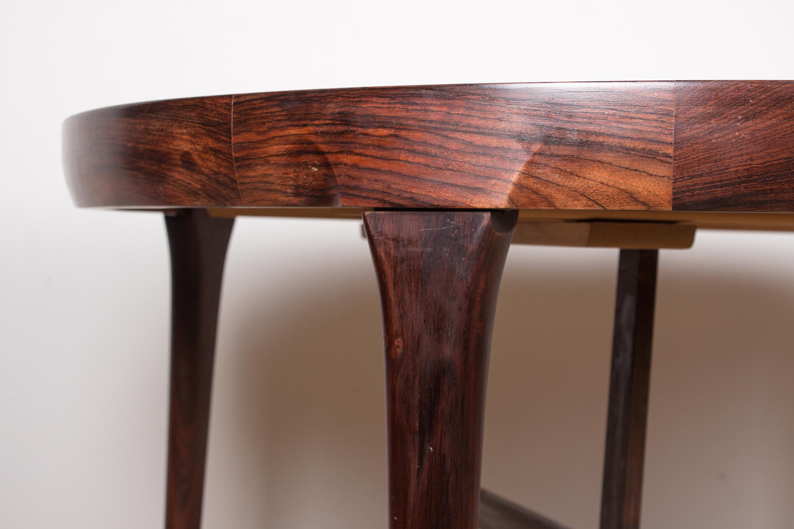 Danish Rosewood Dining Table by Ib Kofod-Larsen for Faarup, 1960s 10