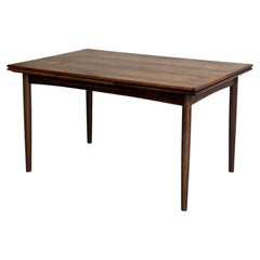 Danish Rosewood Dining Table Expandable Pull Out Draw Leaves N&R Mobler 1960s