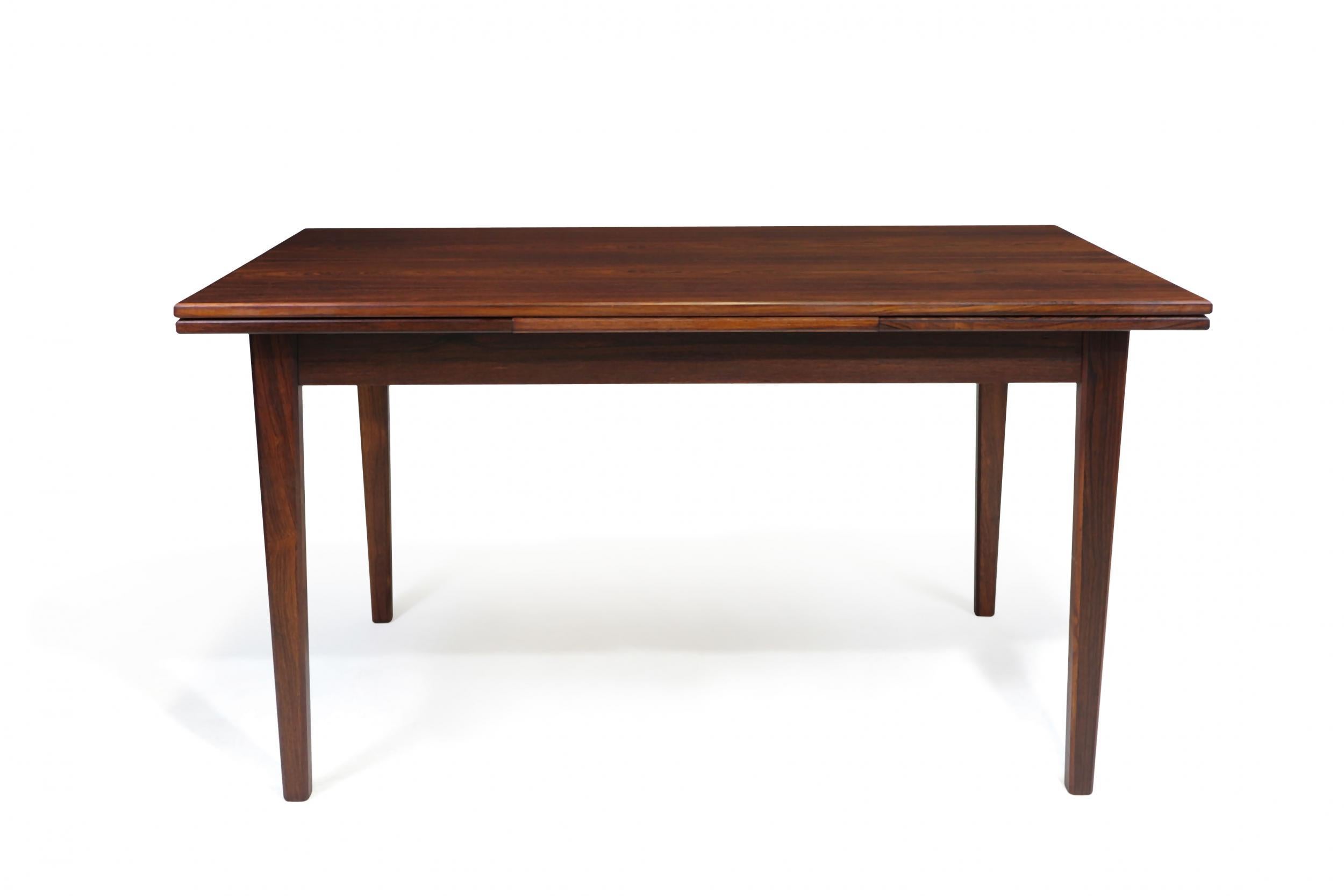 Oiled Danish Rosewood Dining Table with Draw-Leaves