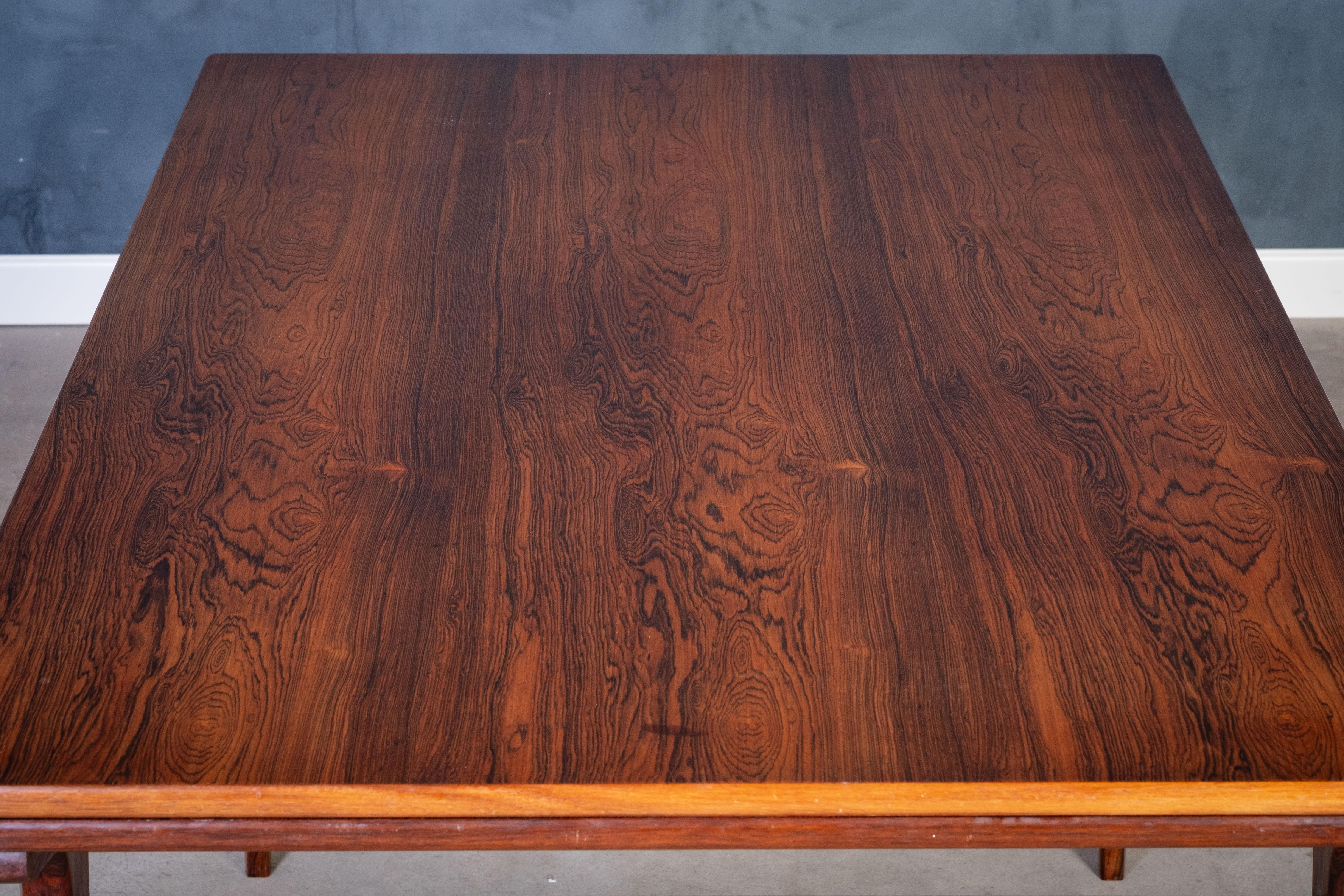 Danish Rosewood Dining Table with Extension, 1960s For Sale 5
