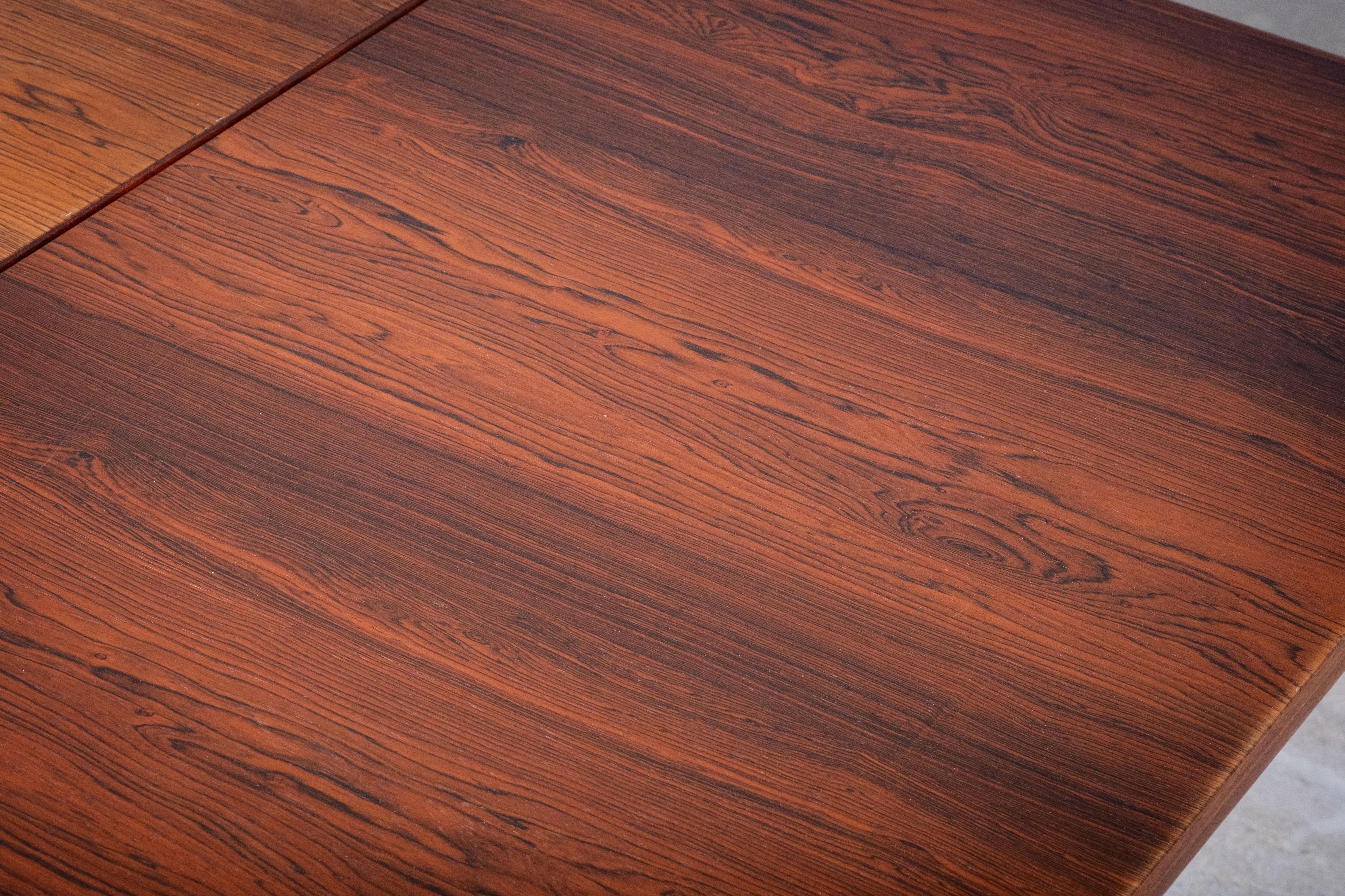 Early 17th Century Danish Rosewood Dining Table with Extension, 1960s For Sale