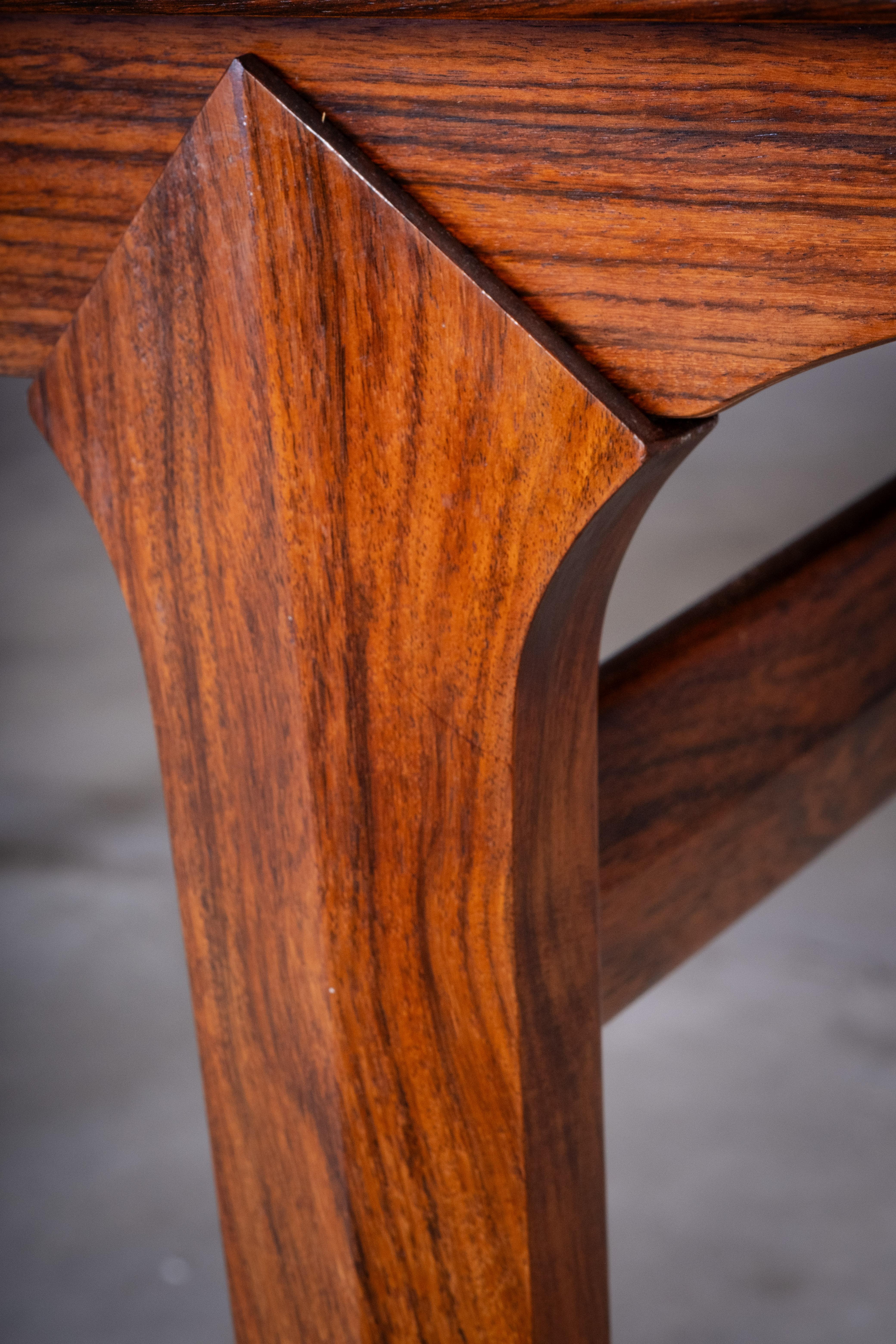 Danish Rosewood Dining Table with Extension, 1960s For Sale 4